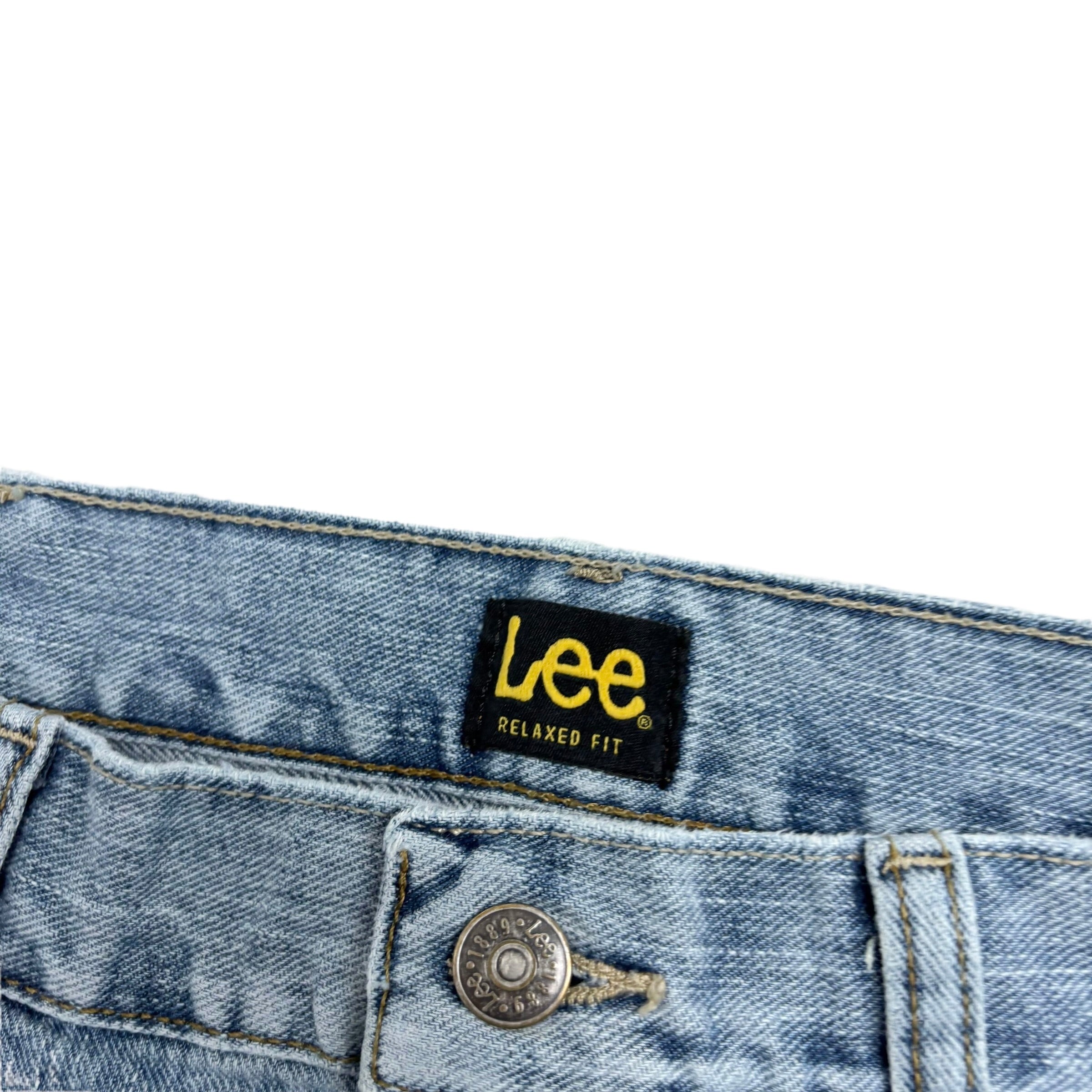 Lee Jeans W38 L32 Mens Light Blue Baggy Relaxed Straight Fit Denim