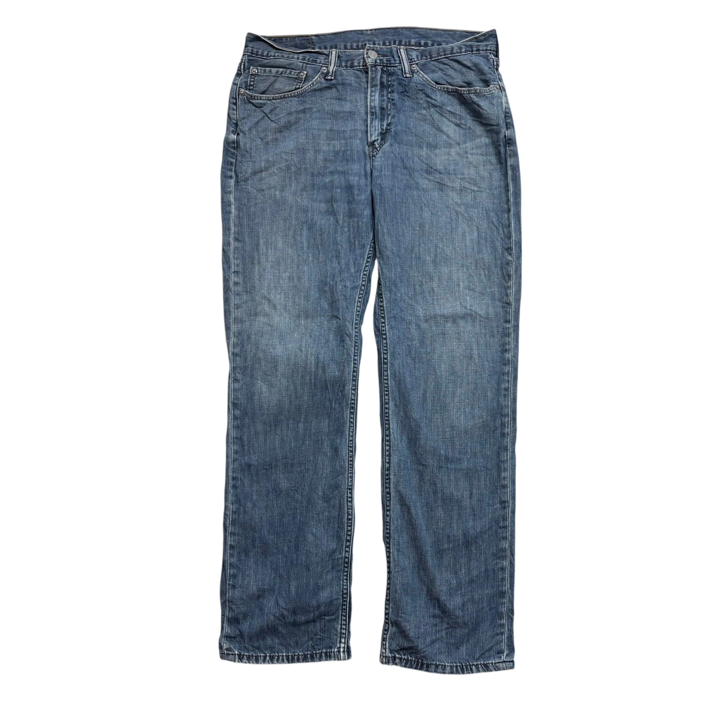 Levis 514 Jeans W34 L32 Mens Mid Blue Regular Straight Fit Denim
