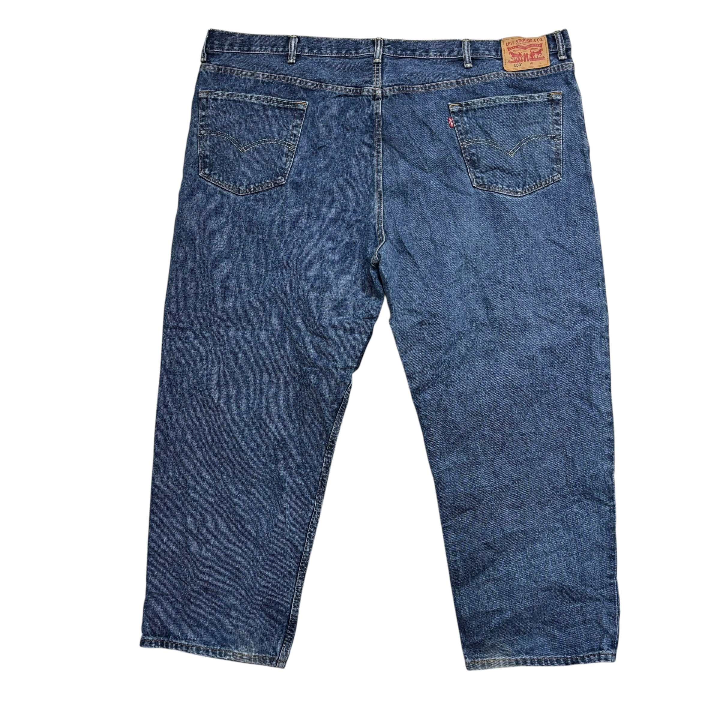 Levis 550 Jeans W52 L29 Mens Dark Blue Baggy Relaxed Straight Fit Denim (E)