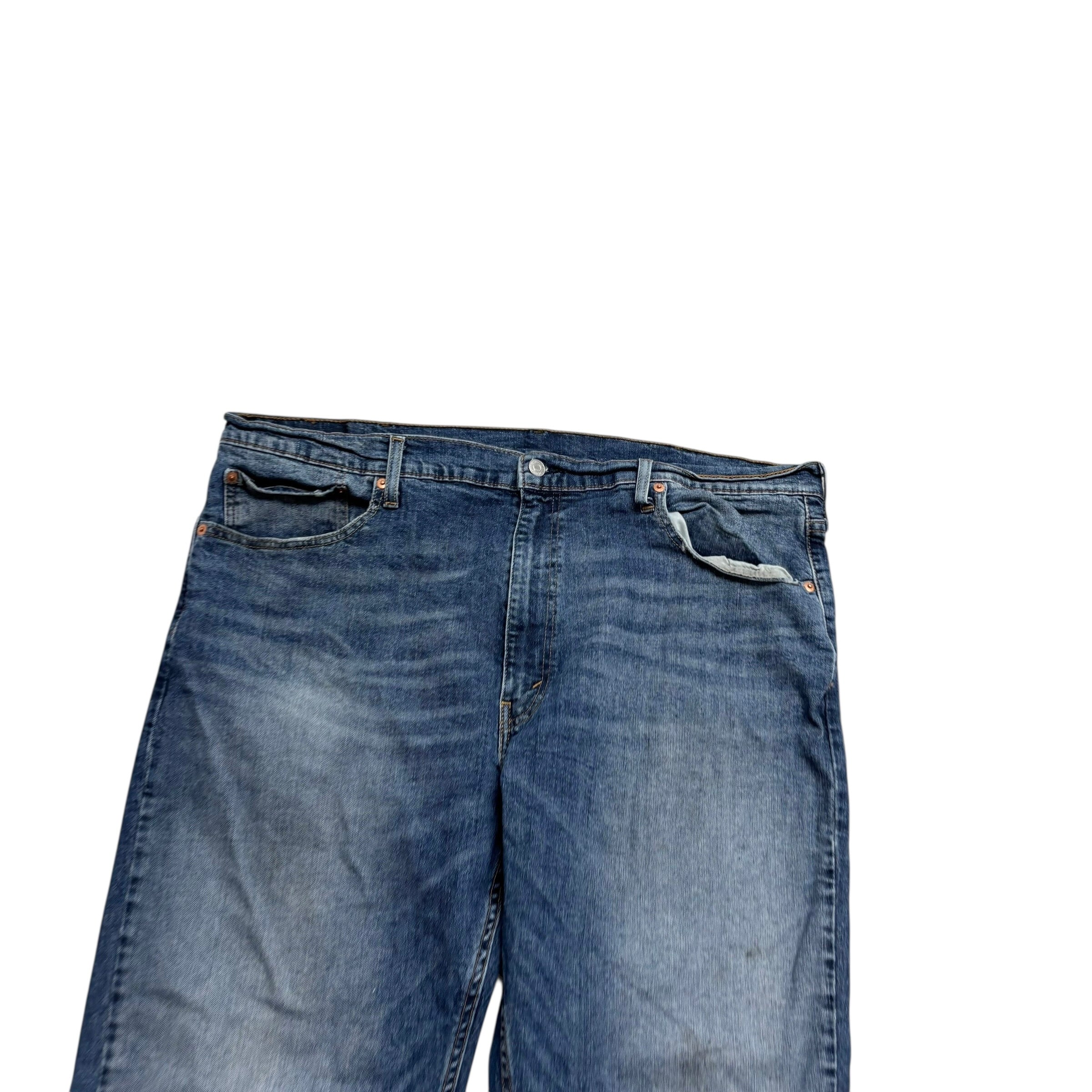 Levis 559 Jeans W42 L29 Mens Mid Blue Relaxed Straight Fit Stretch Denim