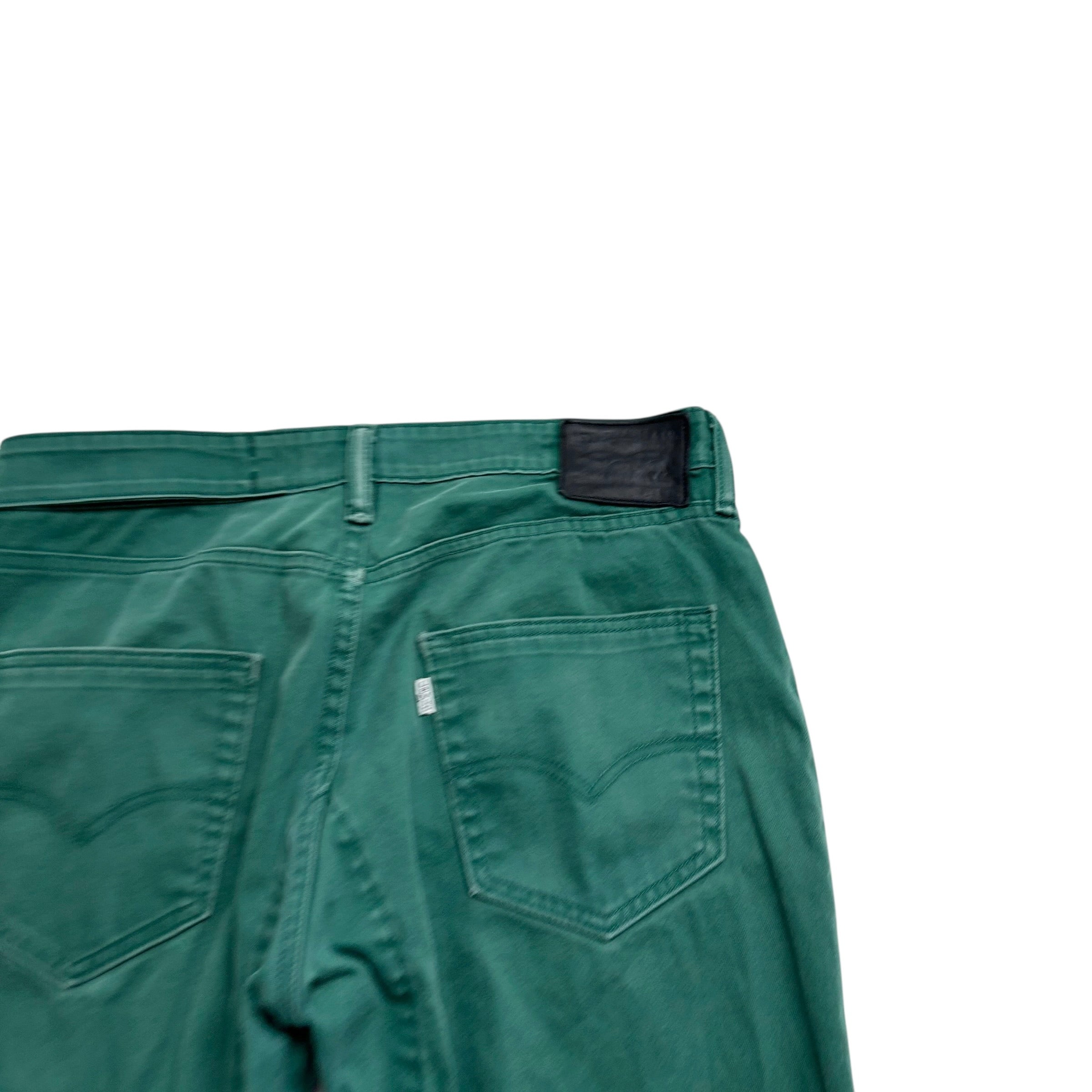 Levis 511 Commuter Trousers W34 L31 Mens Green Slim Fit Stretch Pants
