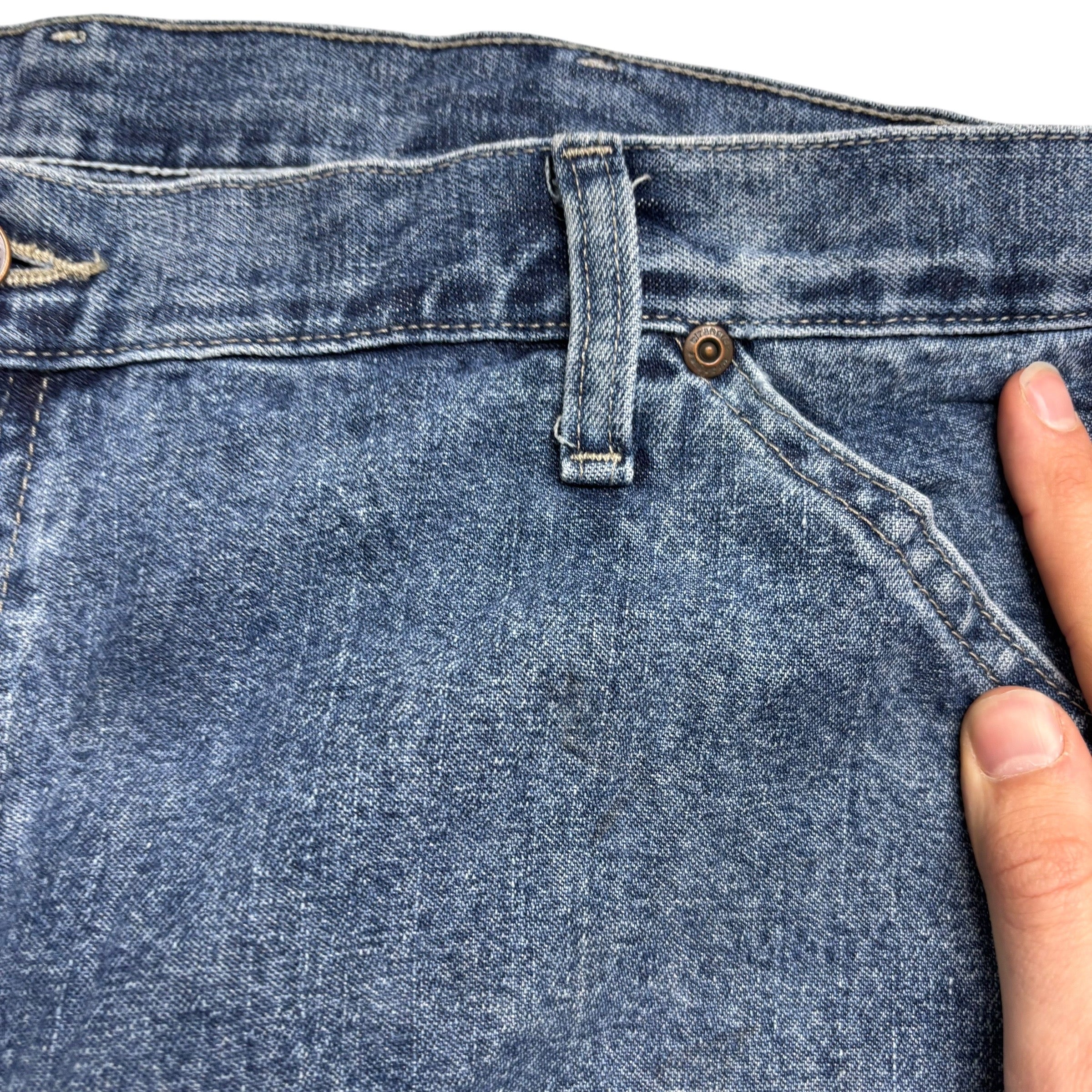 Wrangler Carpenter Jeans W40 L32 Mens Mid Blue Baggy Relaxed Fit Denim