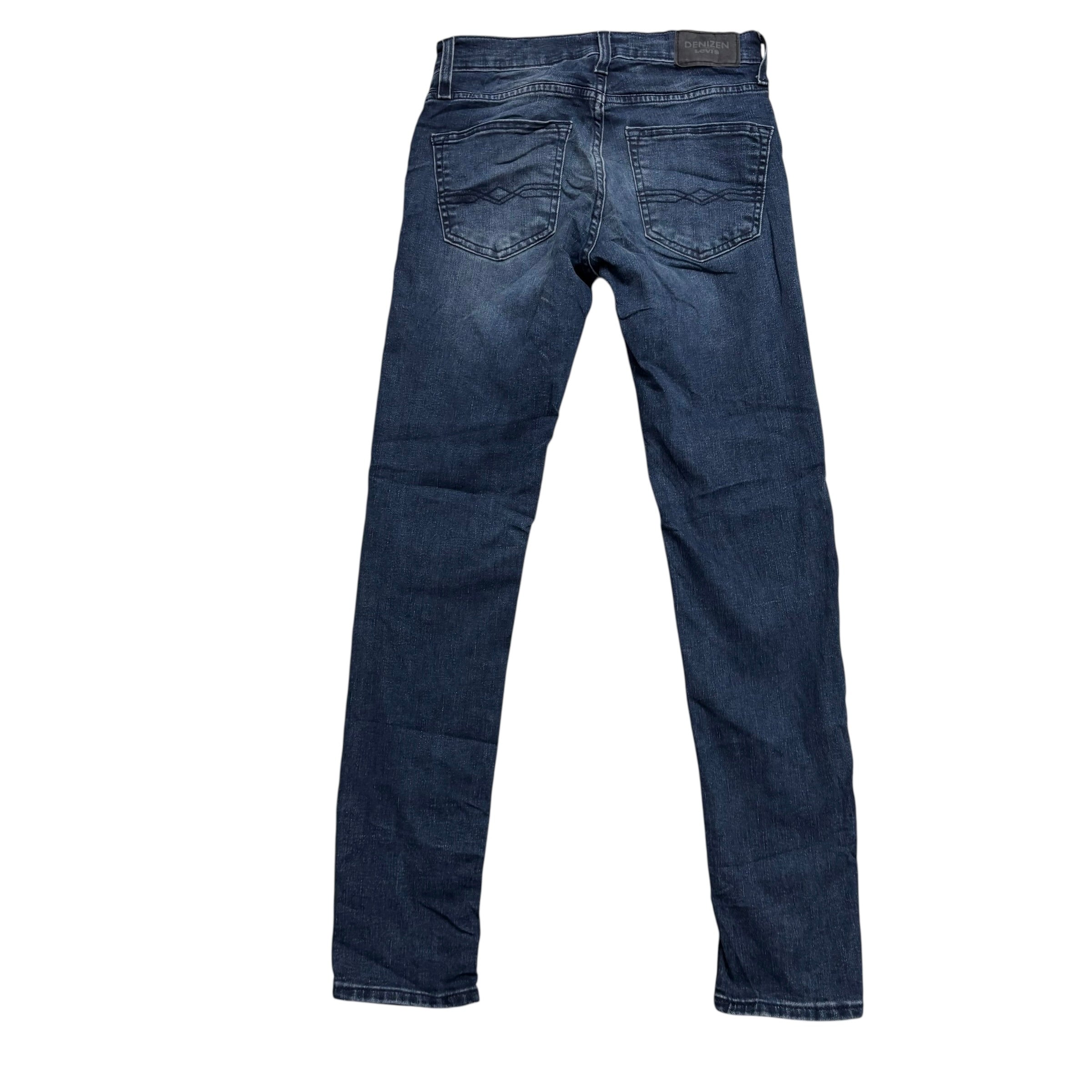 Levis Denizen Jeans W28 L30 Mens Navy Blue Skinny Fit Stretch Denim (E)