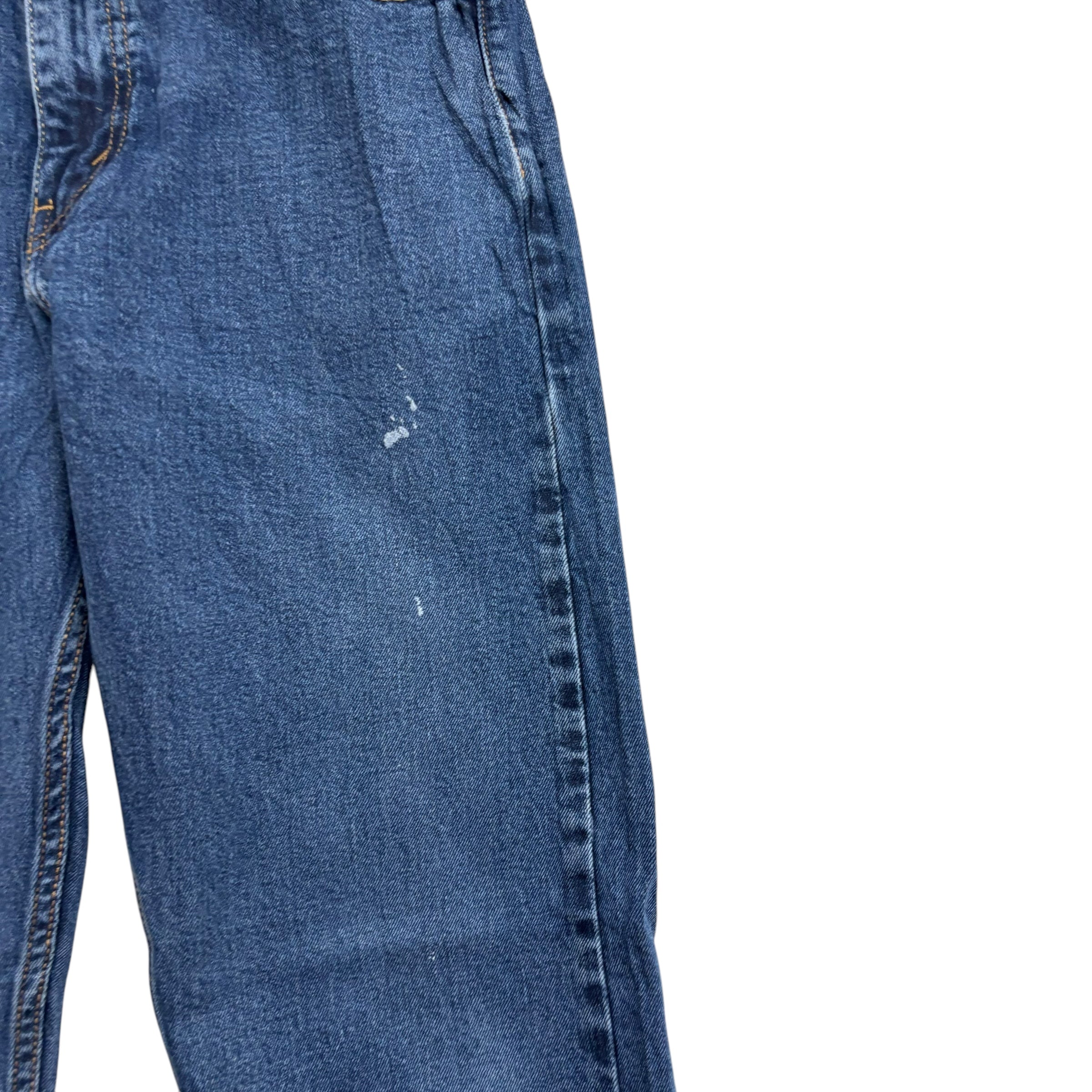 Levis 505 Jeans W32 L32 Mens Mid Blue Regular Straight Fit Stretch Denim