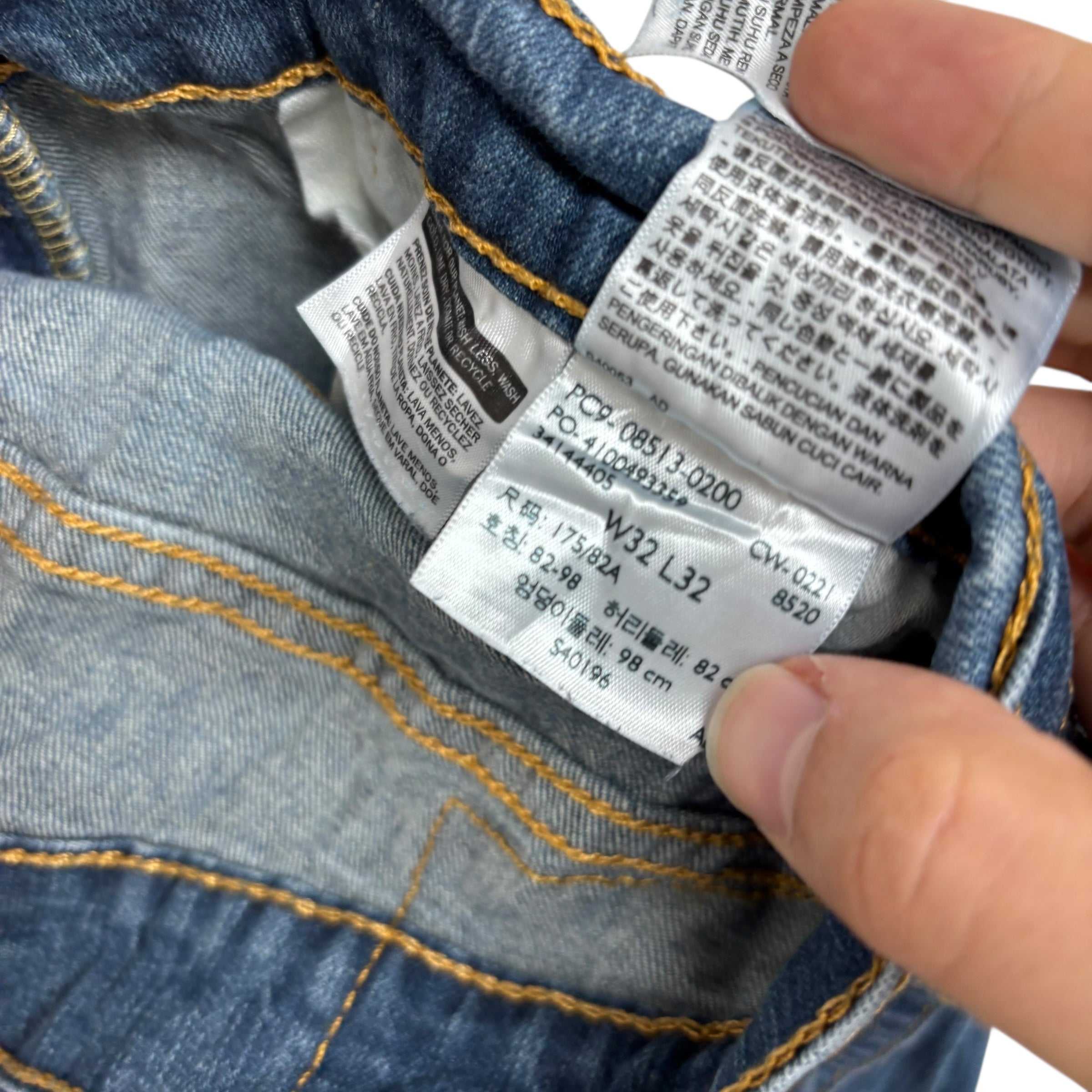 Levis 513 Jeans W32 L32 Mens Mid Blue Slim Straight Fit Stretch Denim