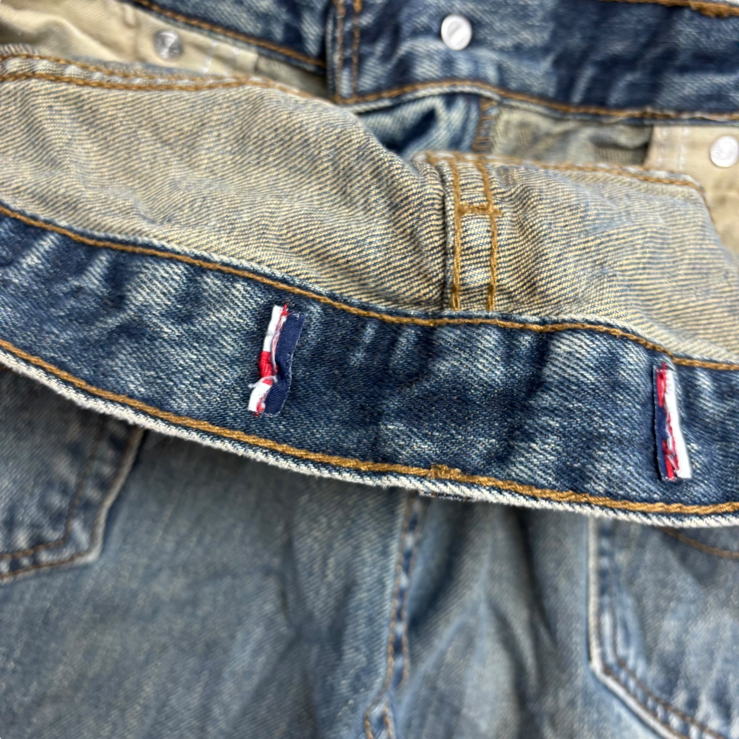 Levis Denizen Jeans W30 L32 Mens Dark Blue Baggy Relaxed Straight Fit Vintage