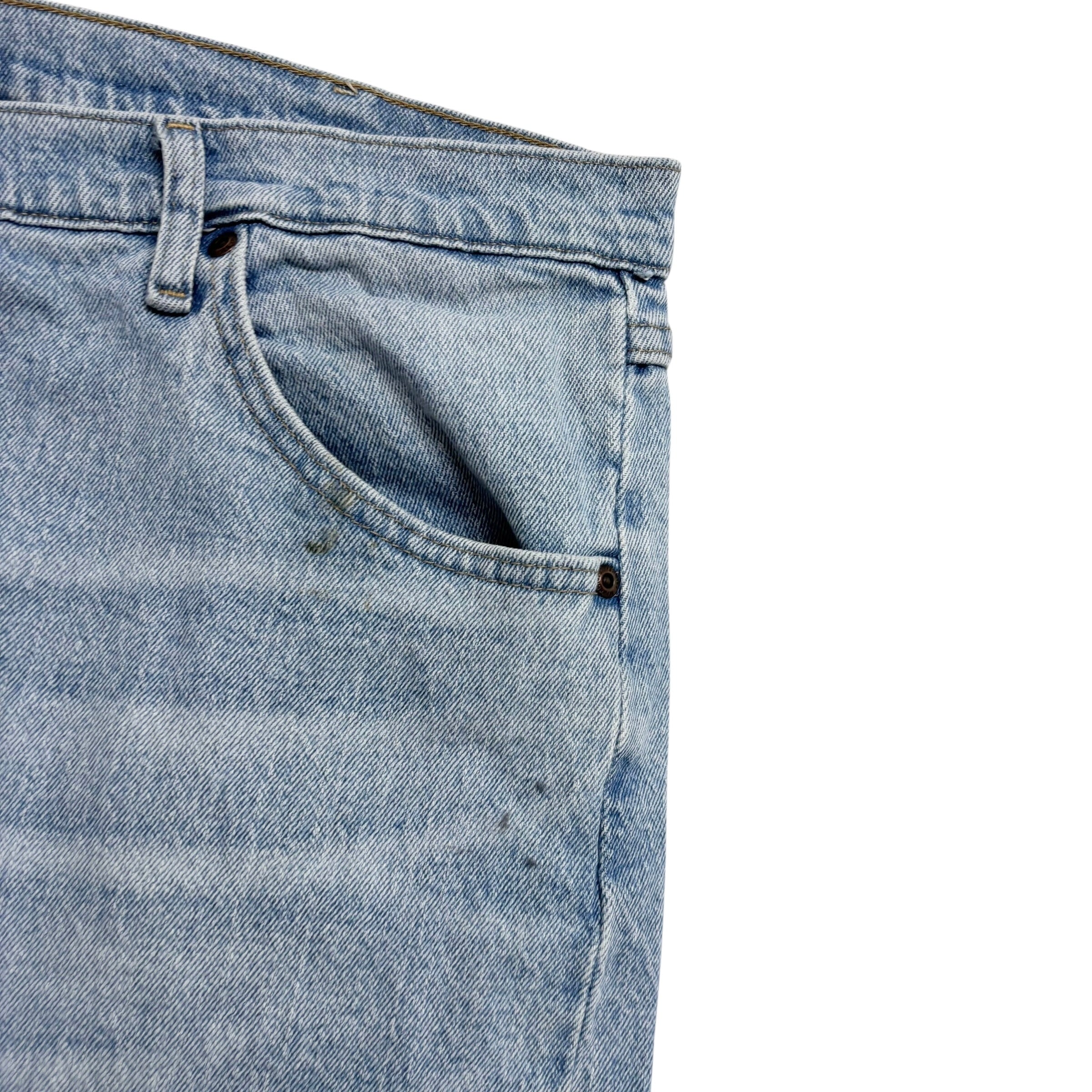 Wrangler Jeans W40 L30 Mens Light Blue Regular Straight Fit Stretch Denim