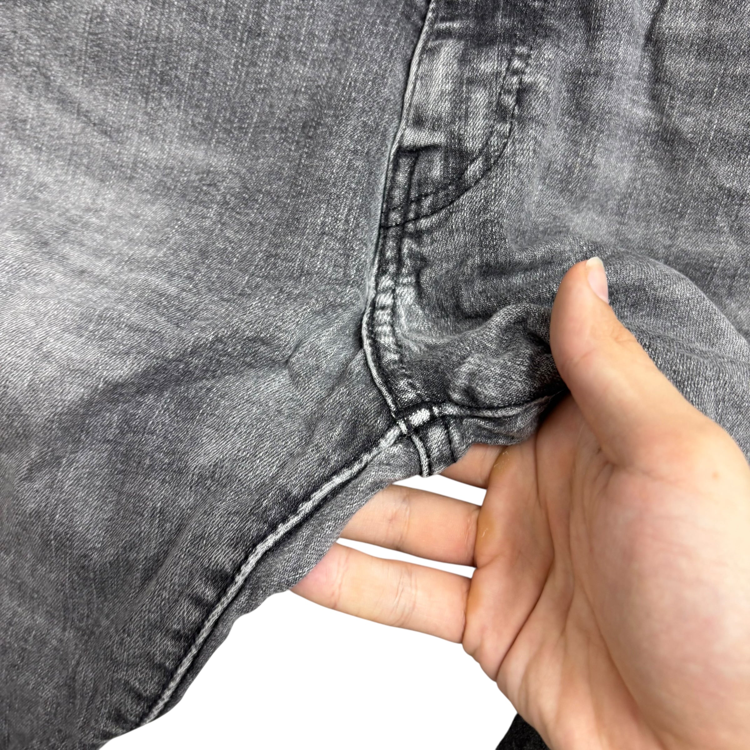 Levis 512 Jeans W34 L30 Mens Grey Slim Tapered Fit Stretch Denim