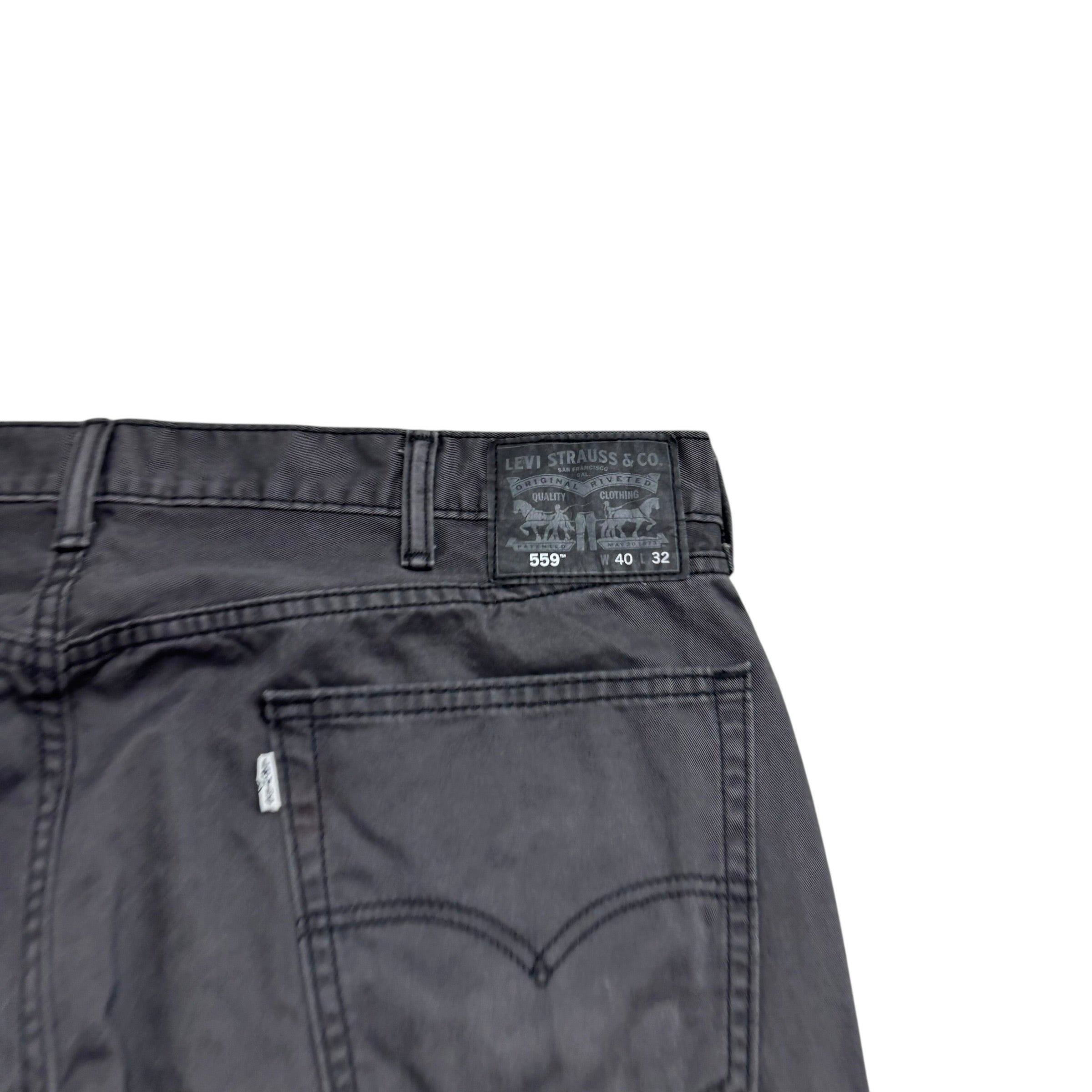 Levis 559 Trousers W40 L32 Mens Grey Baggy Relaxed Straight Fit Pants (E)