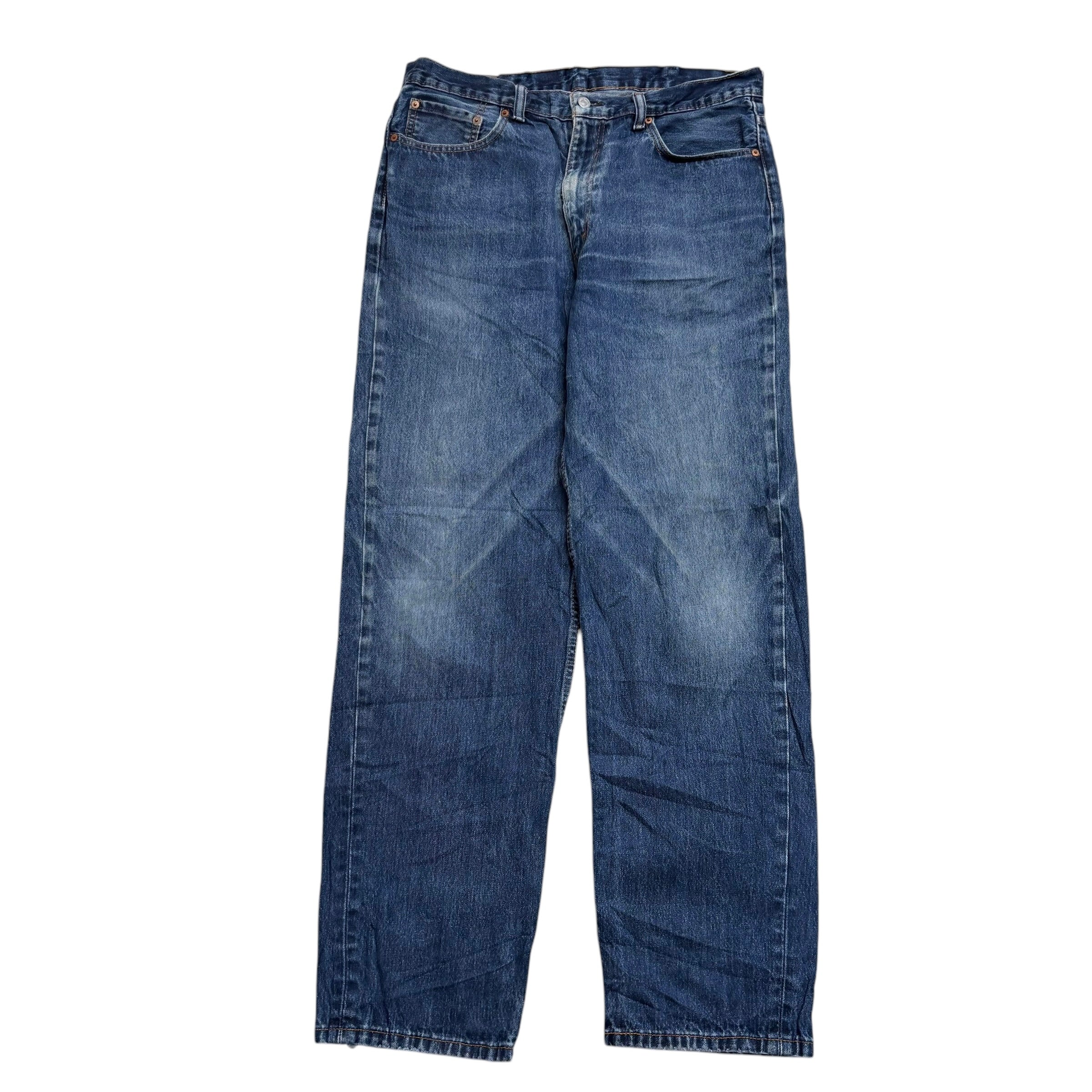 Levis 550 Jeans W38 L36 Mens Mid Blue Baggy Relaxed Straight Fit Denim