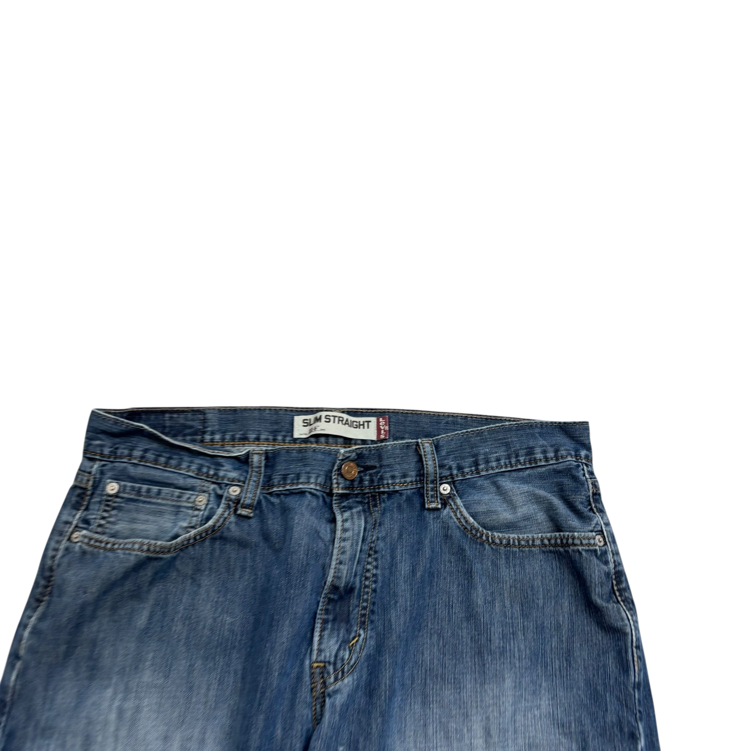 Levis 514 Jeans W36 L32 Mens Dark Blue Regular Straight Fit Vintage Denim