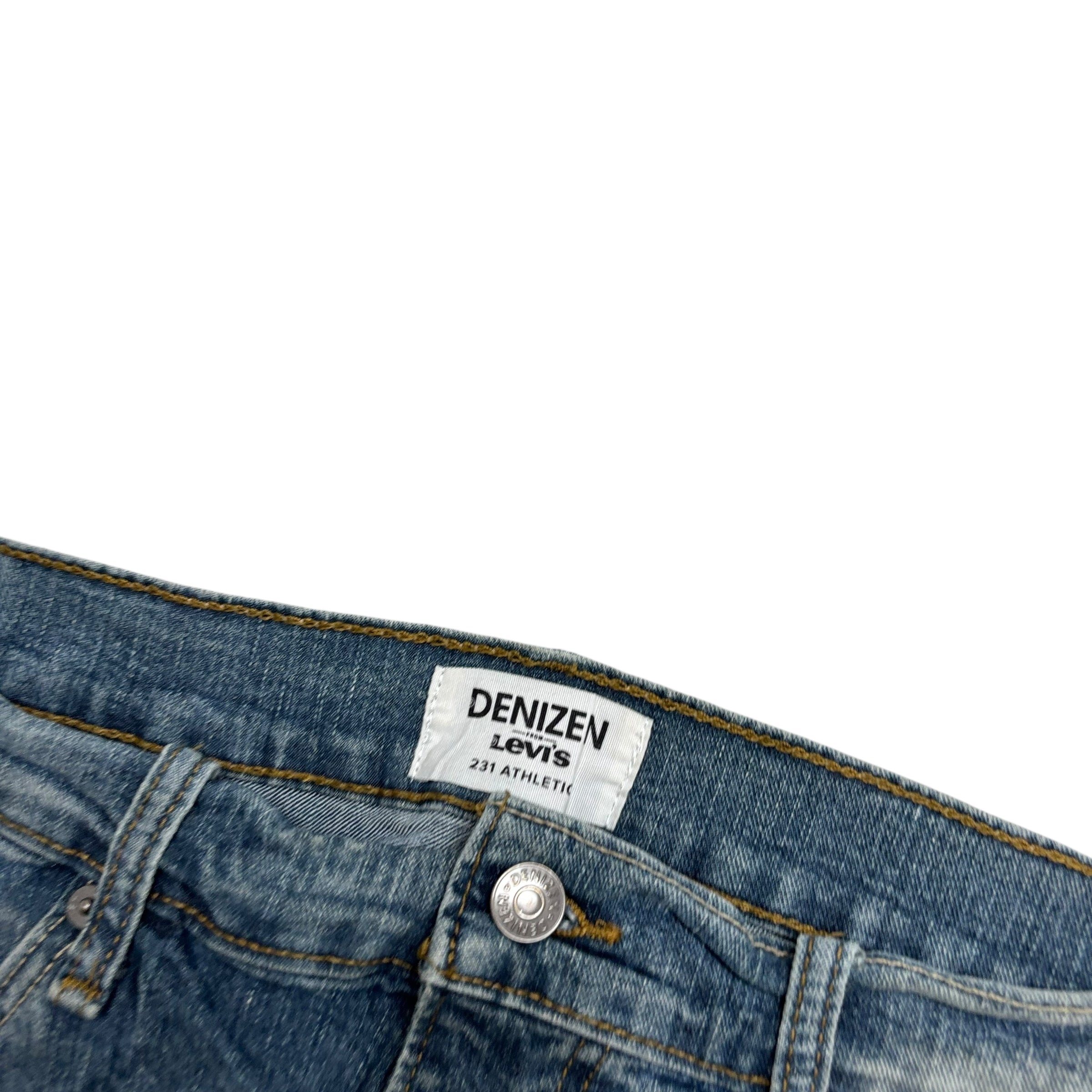 Levis Denizen Jeans W36 L31 Mens Blue Athletic Fit Stretch Denim (E)