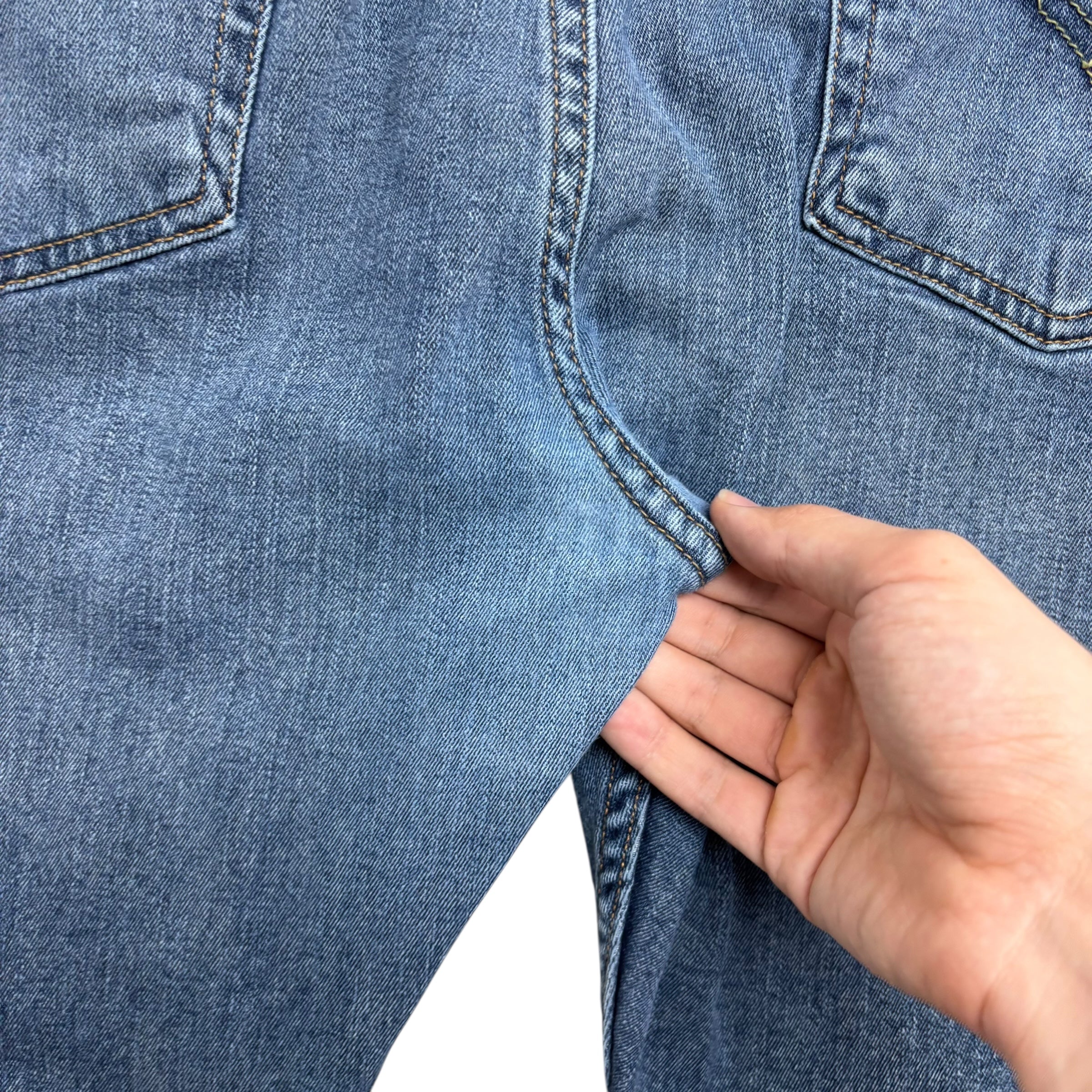 Levis 512 Jeans W38 L31 Mens Mid Blue Slim Tapered Fit Stretch Denim