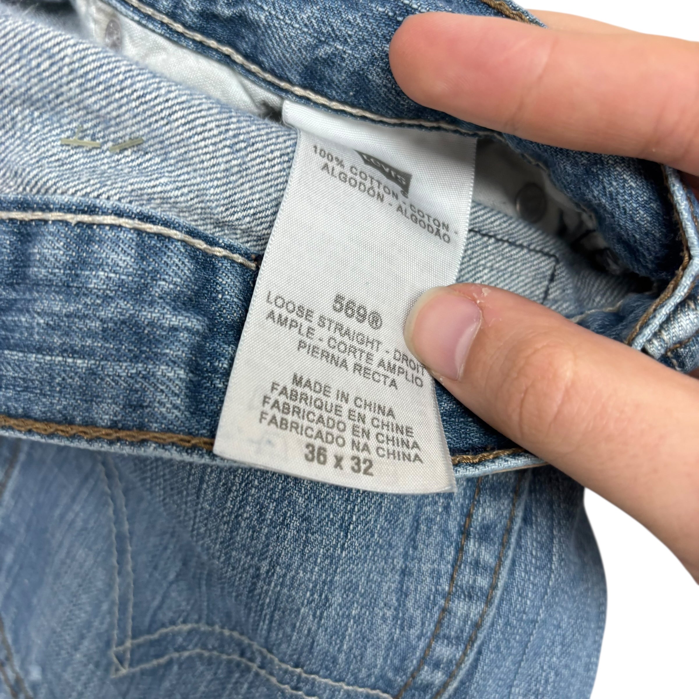 Levis 569 Jeans W36 L30 Mens Mid Blue Baggy Relaxed Straight Vintage Denim (F)