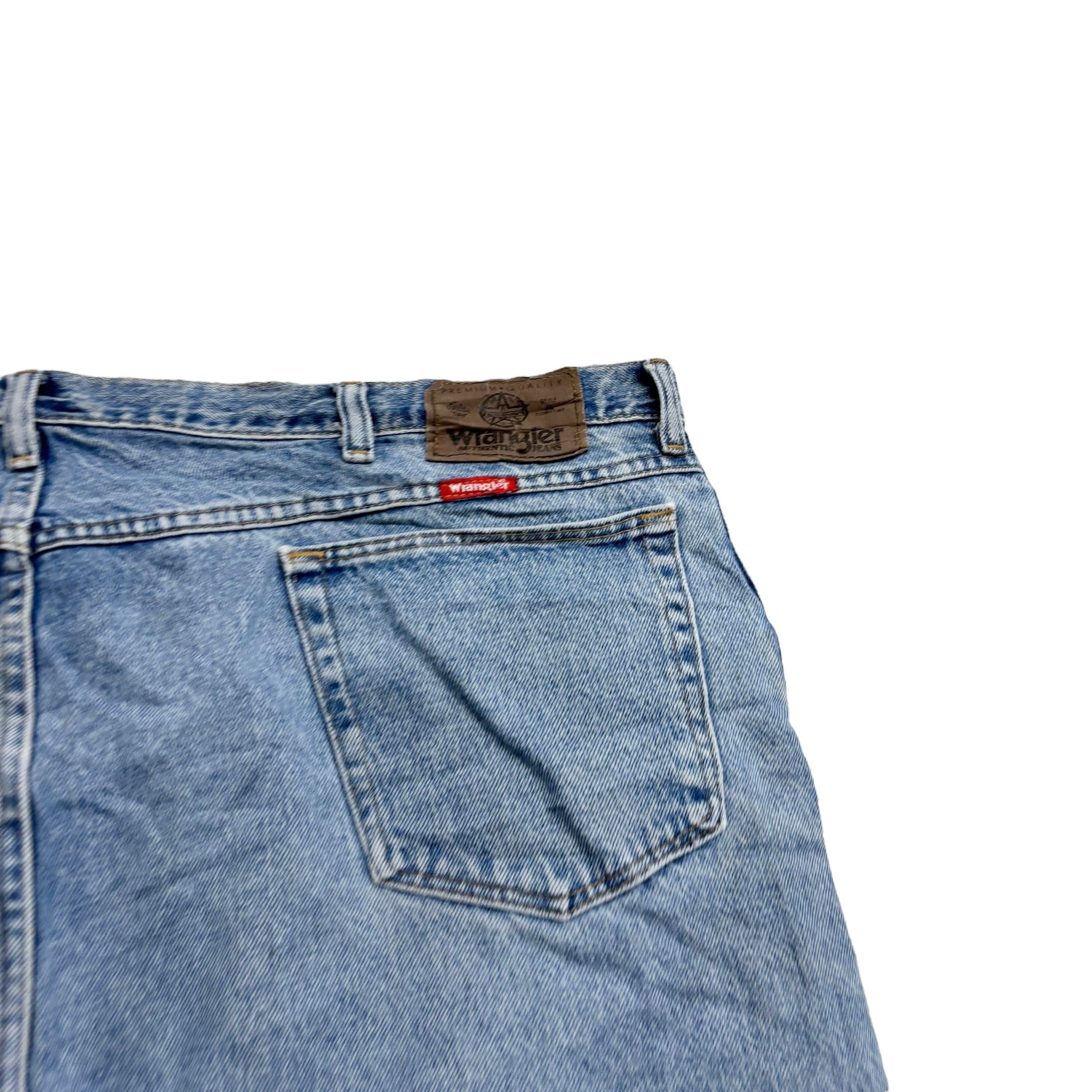 Wrangler Jeans W44 L30 Mens Light Blue Regular Straight Fit Vintage Denim