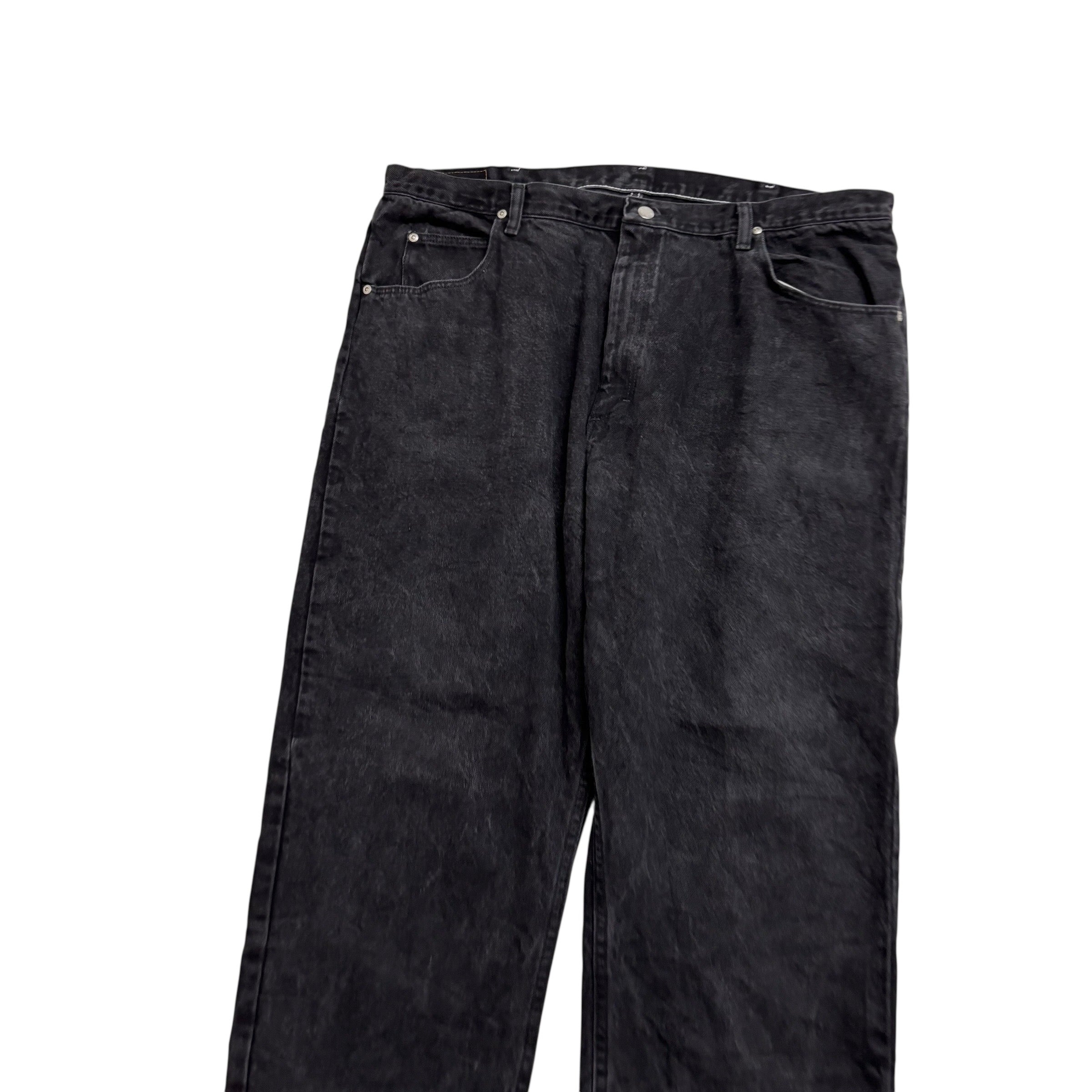 Wrangler Jeans W40 L32 Mens Black Relaxed Straight Fit Vintage Denim (E)