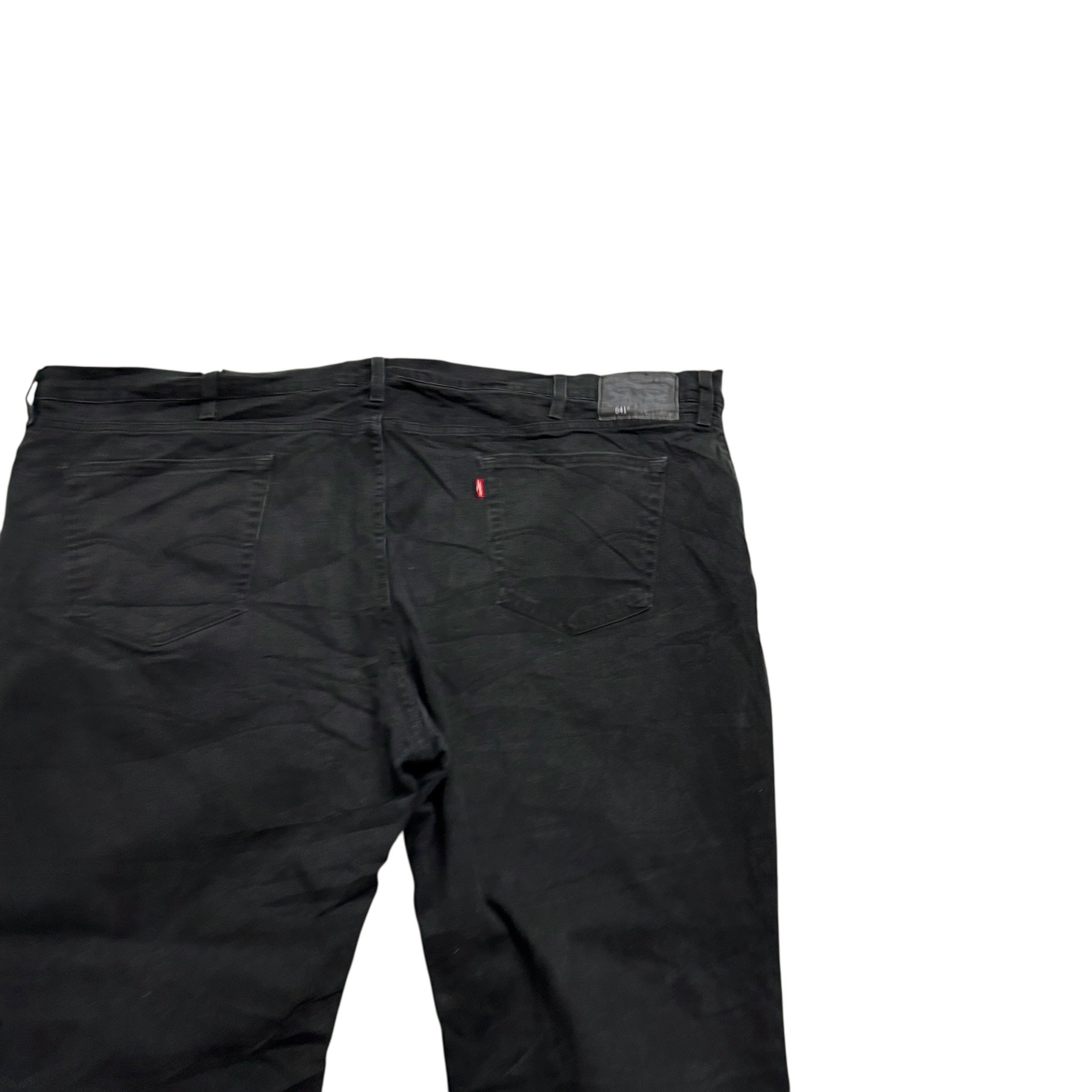 Levis 541 Jeans W52 L25 Mens Black Athletic Tapered Fit Stretch Denim