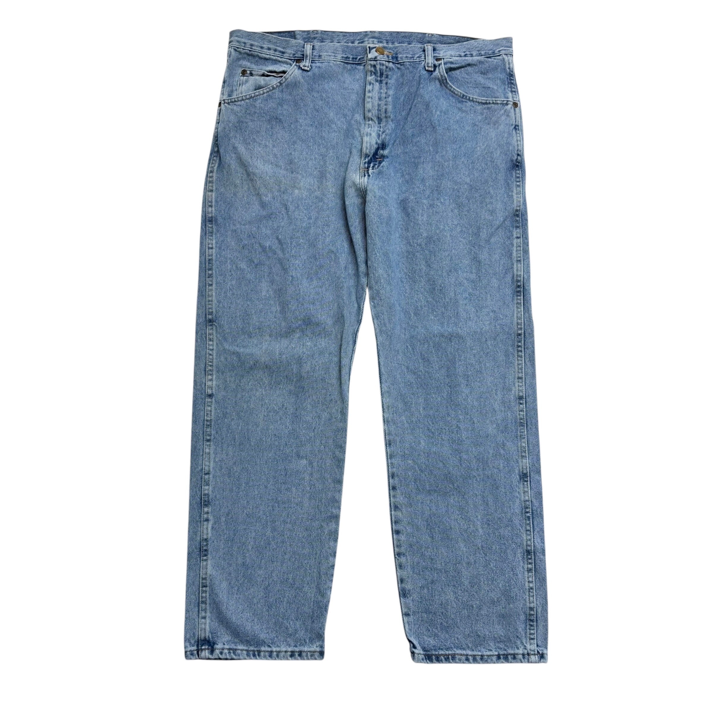 Wrangler Jeans W40 L30 Mens Light Blue Regular Straight Fit Vintage Denim