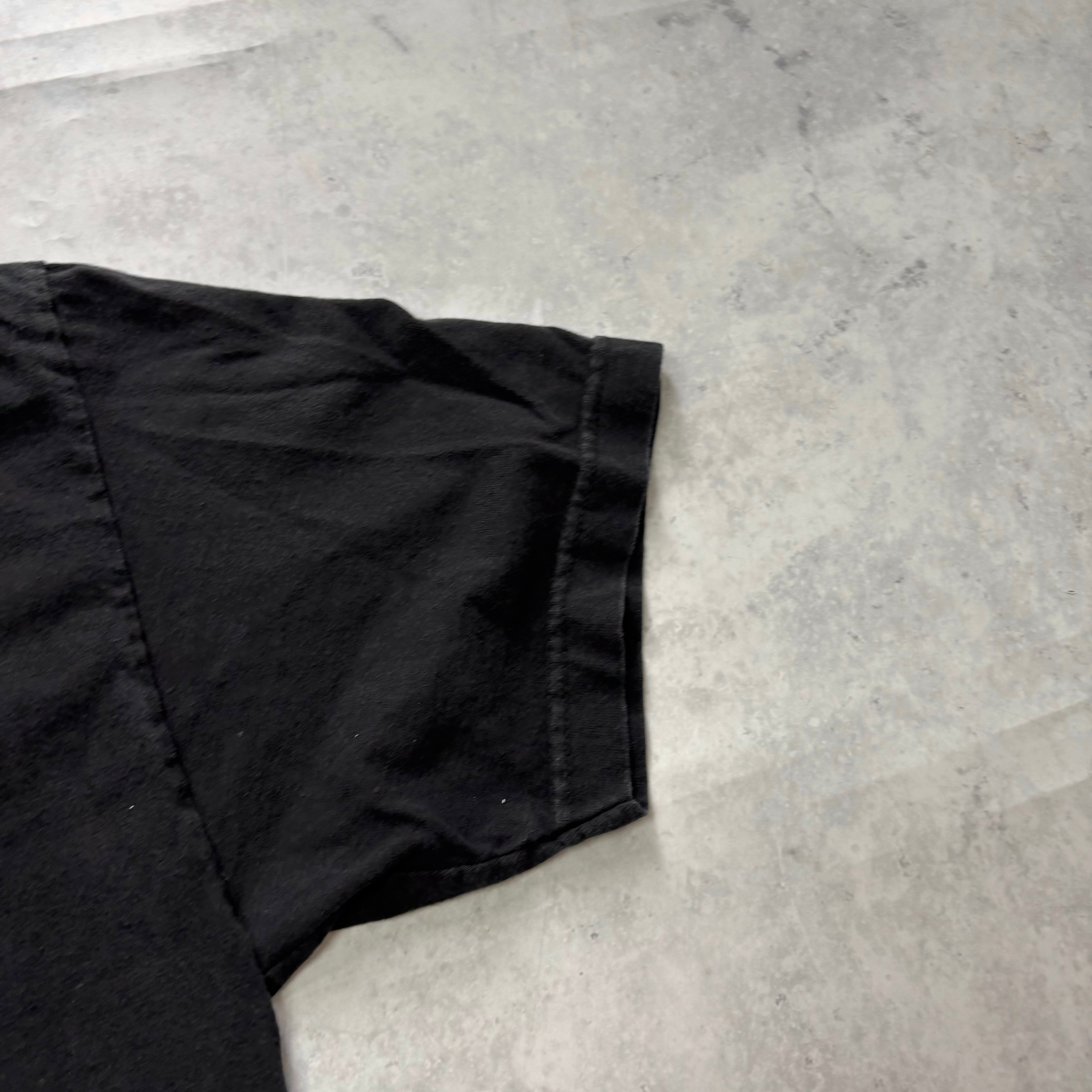 Vintage T Shirt Mens Large Black Graphic Print 90s