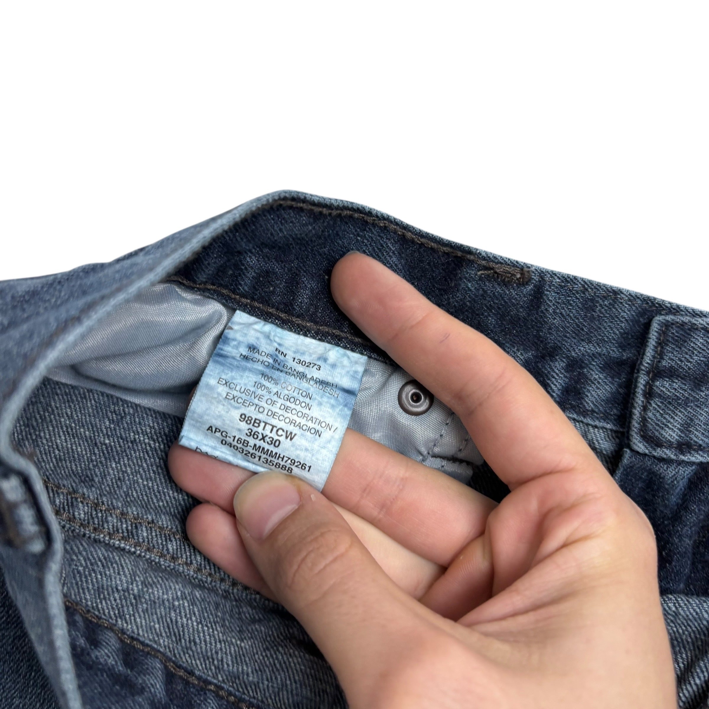 Wrangler Jeans W36 L30 Mens Dark Blue Relaxed Bootcut Fit Vintage Denim (F)