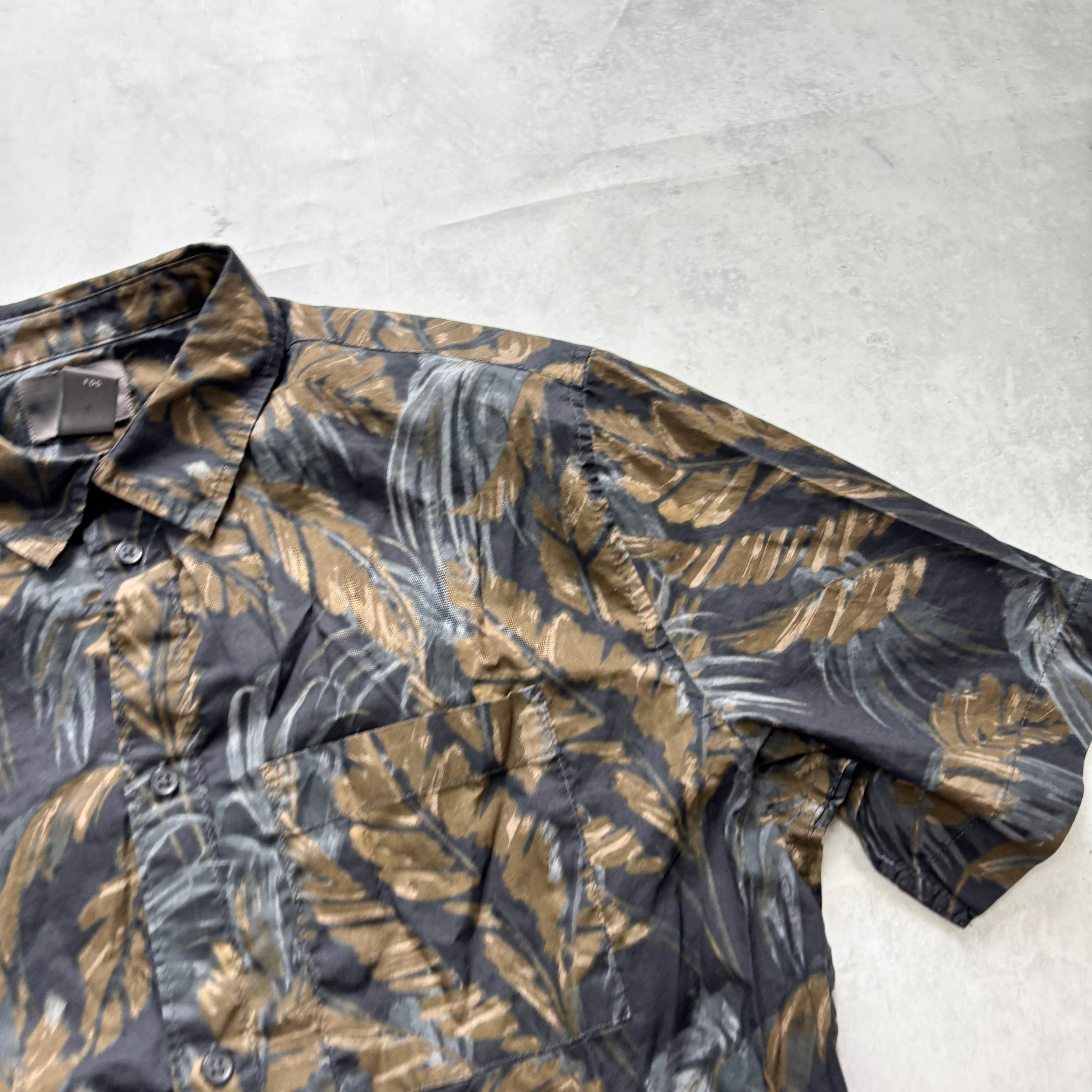 H&M Hawaiian Shirt Mens Medium Floral Aloha Short Sleeve Cotton (E)