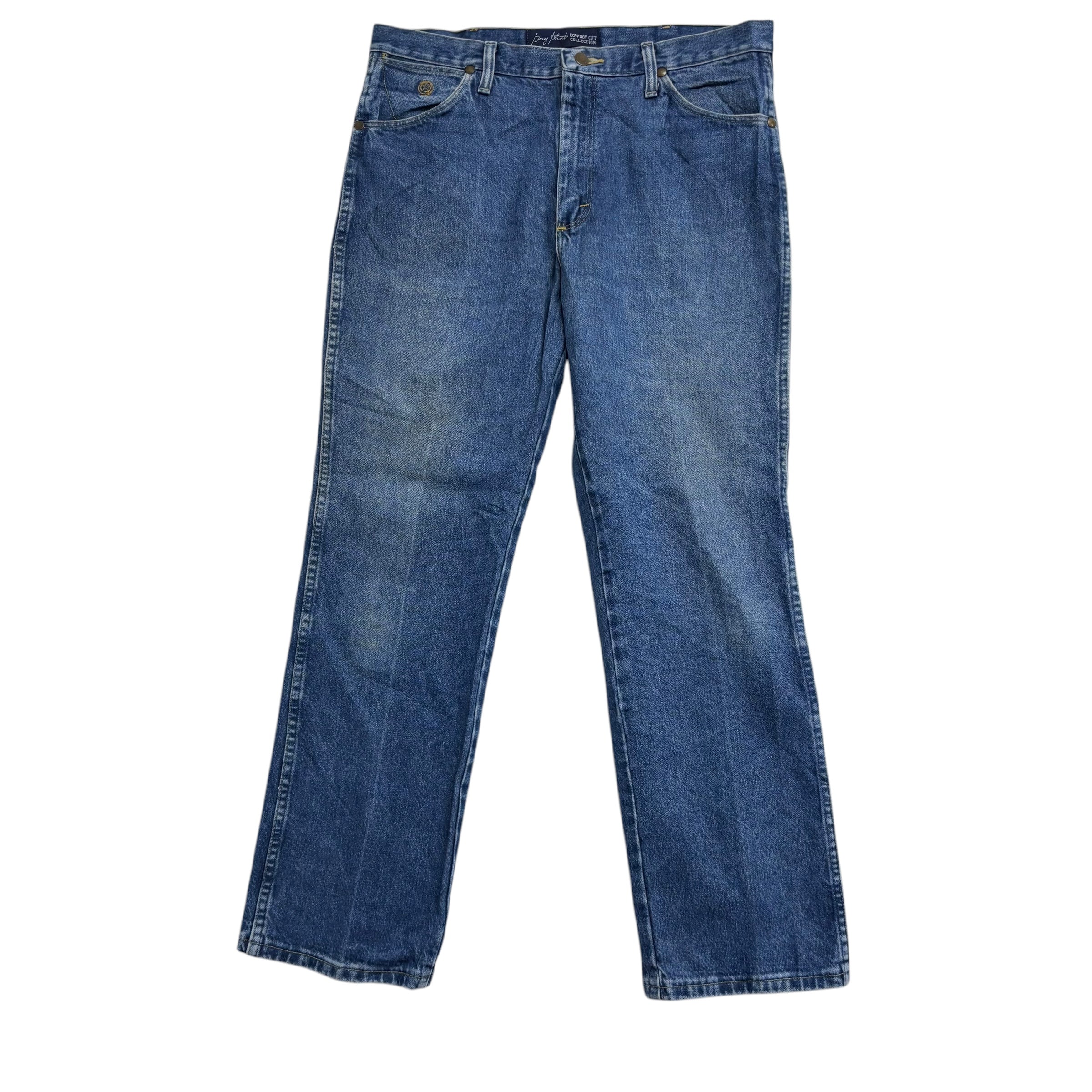 Wrangler Jeans Cowboy Cut W35 L30 Mens Mid Blue 936 Slim Fit Denim