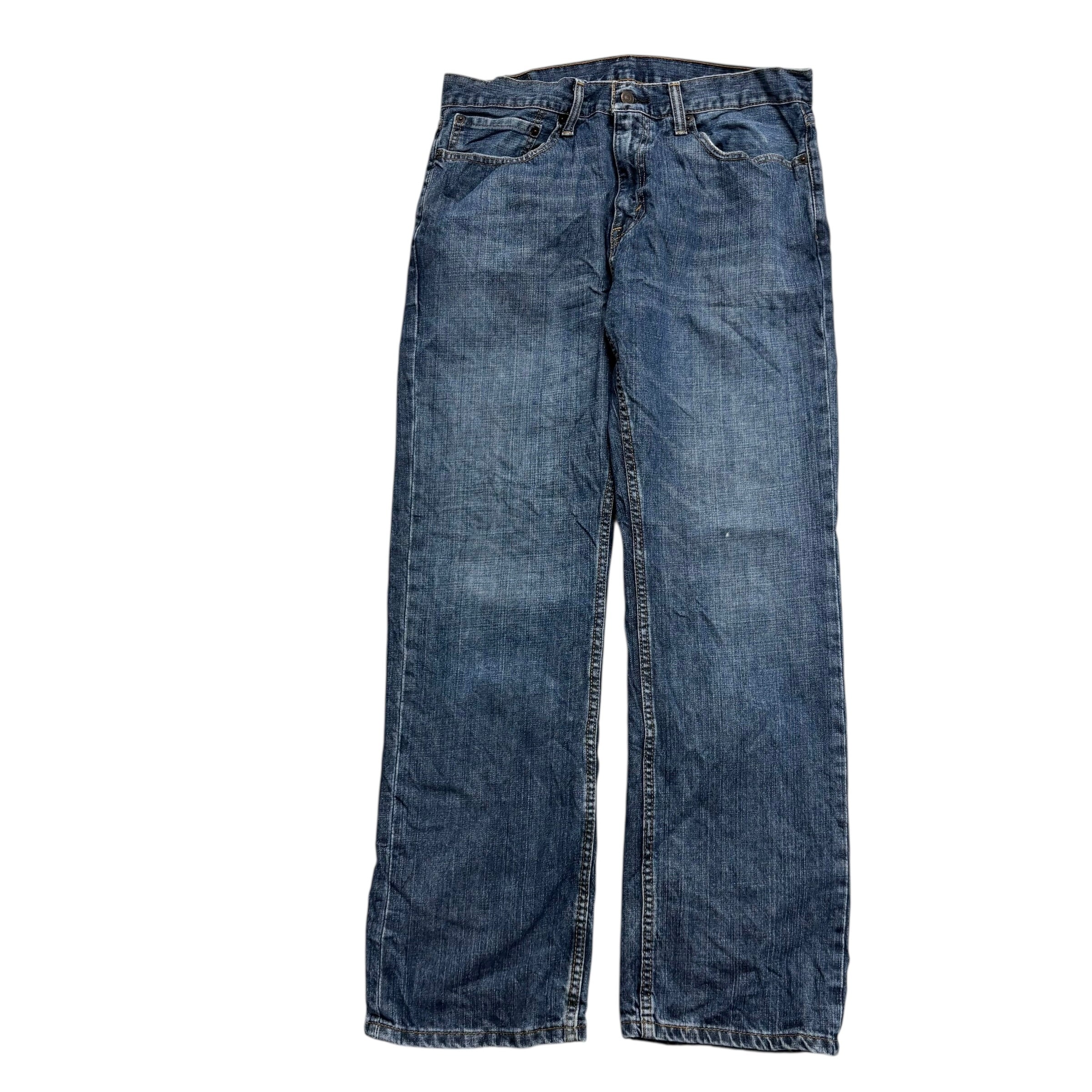 Levis 559 Jeans W34 L32 Mens Mid Blue Baggy Relaxed Straight Fit Denim