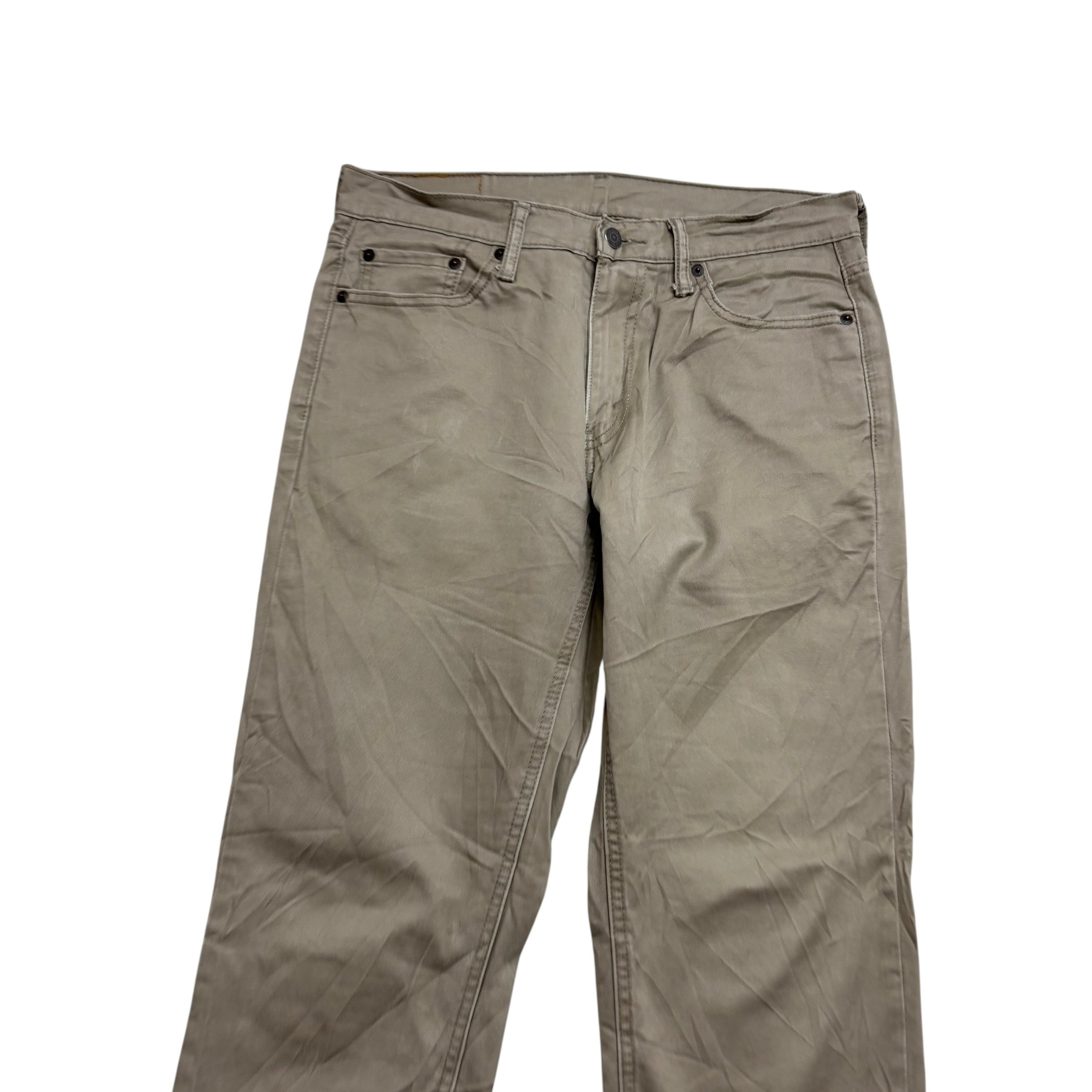 Levis 541 Trousers W30 L32 Mens Beige Athletic Tapered Fit Stretch Pants (E)