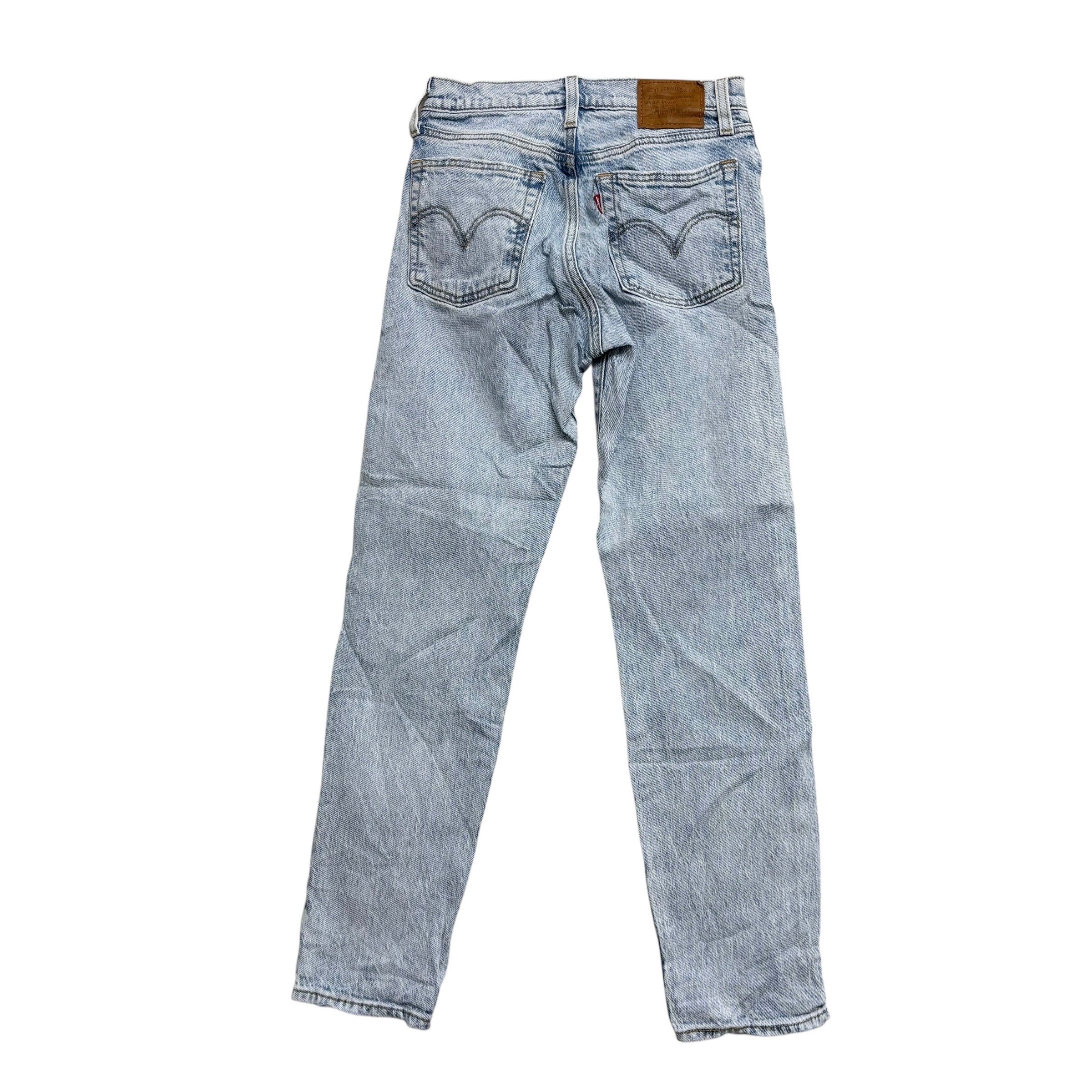 Levis Wedgie Jeans W24 L27 Womens Regular Fit Light Blue Stretch Denim (E)