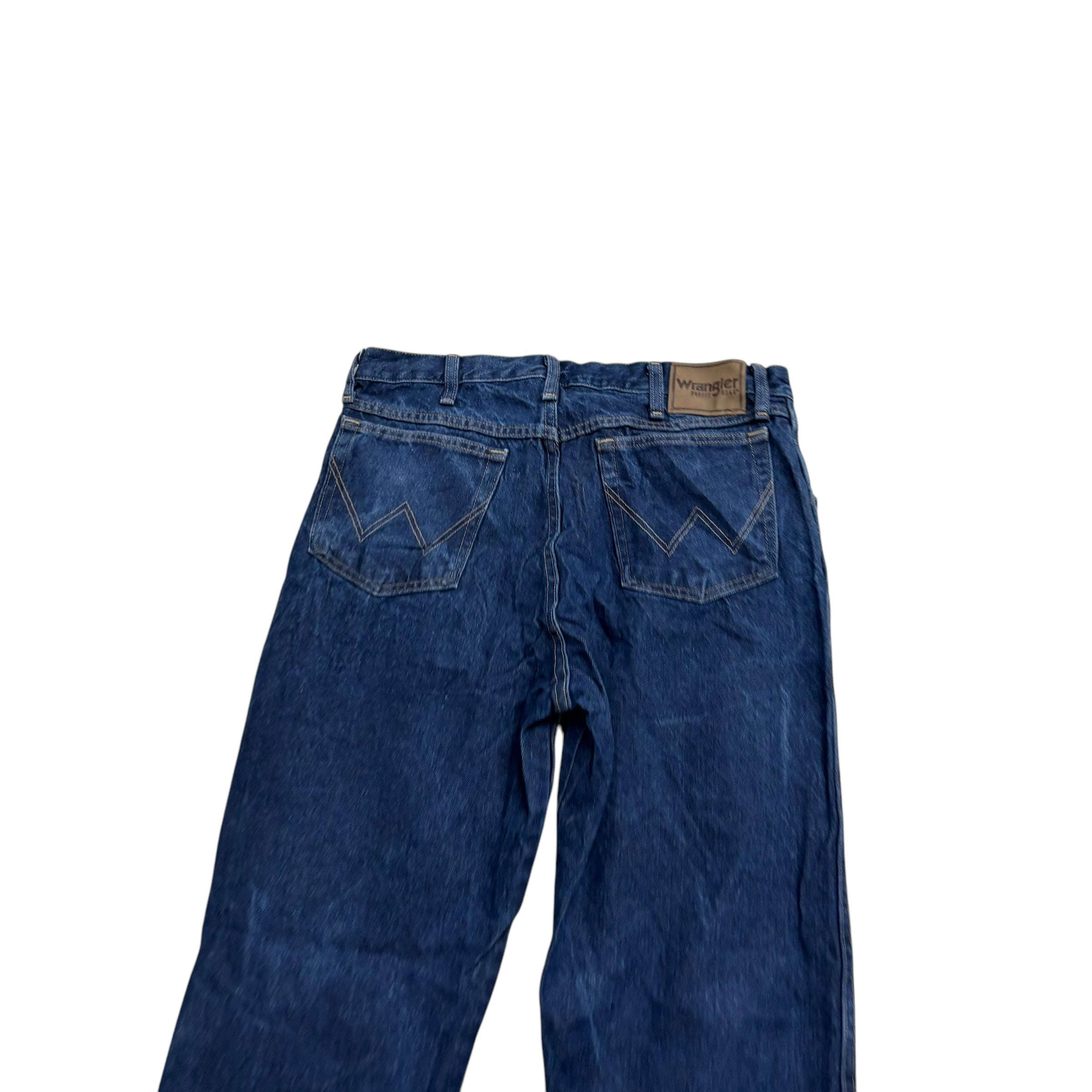 Wrangler Jeans W35 L32 Mens Dark Blue Regular Straight Fit Vintage Denim (E)