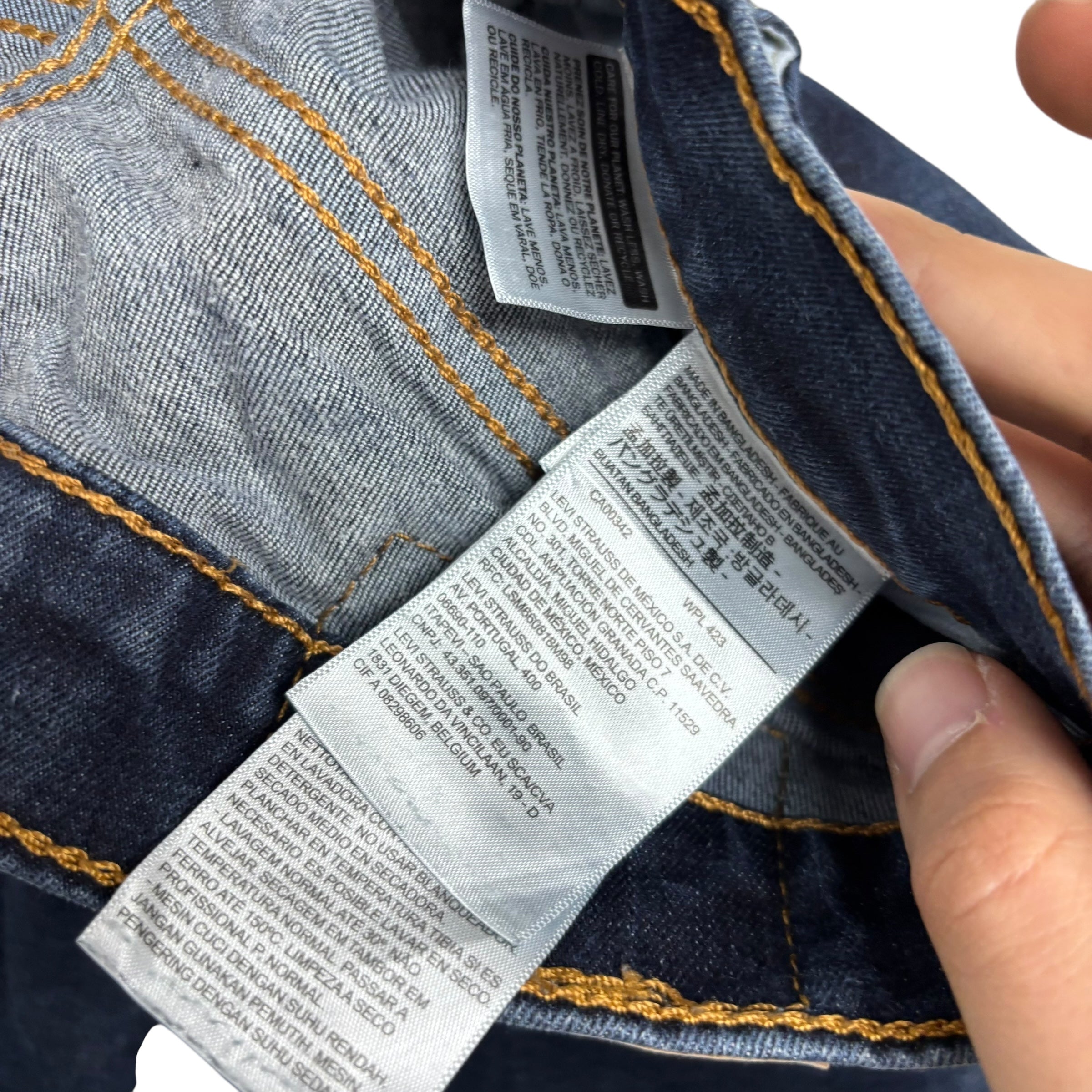 Levis 511 Jeans W29 L32 Mens Dark Blue Slim Fit Stretch Denim (E)