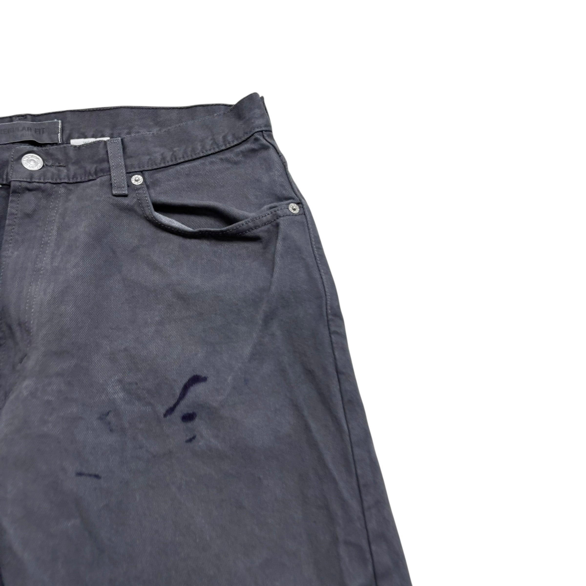 Levis 505 Jeans W35 L32 Mens Grey Regular Straight Fit Vintage Denim (F)