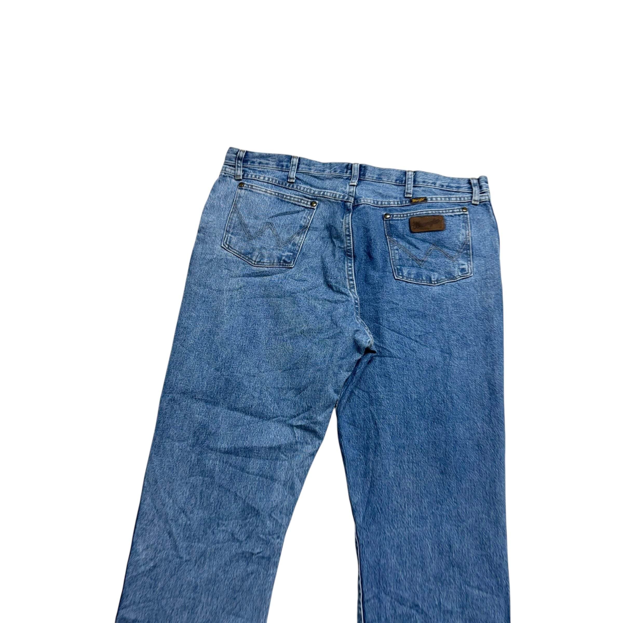 Wrangler Jeans Cowboy Cut W40 L32 Mens Light Blue 47MWZ Regular Fit Denim (E)
