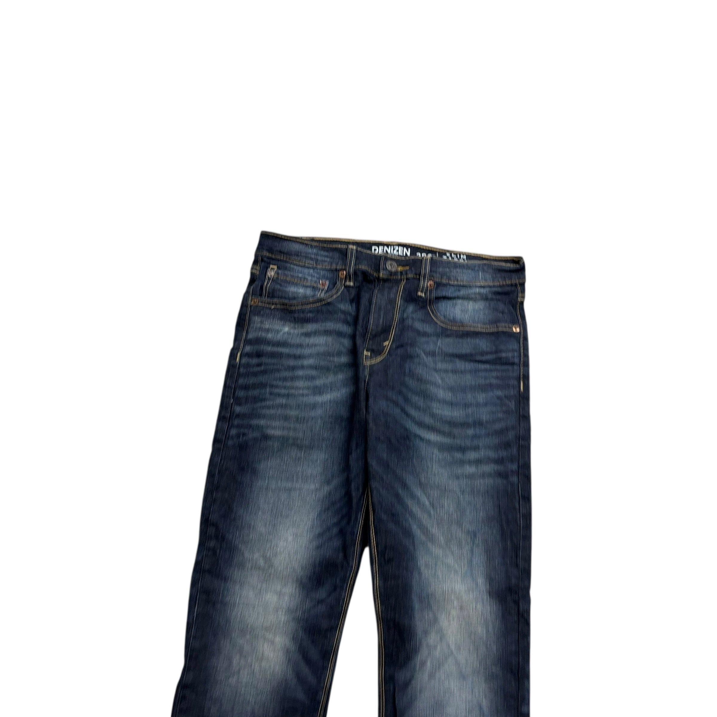 Levis Denizen Jeans W31 L29 Mens Dark Blue Slim Tapered Fit Stretch Denim (E)