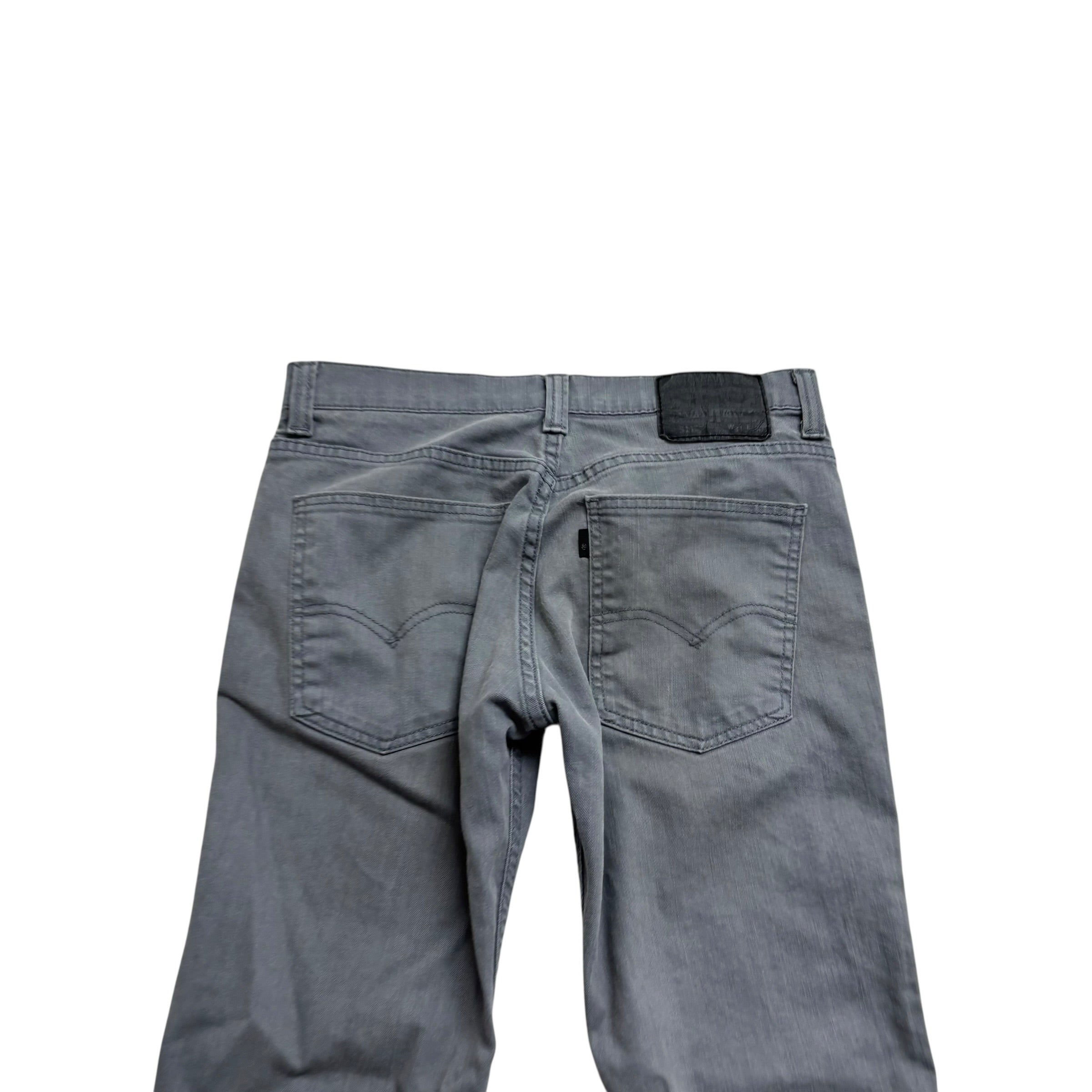 Levis 511 Jeans W31 L29 Mens Grey Slim Fit Stretch Denim