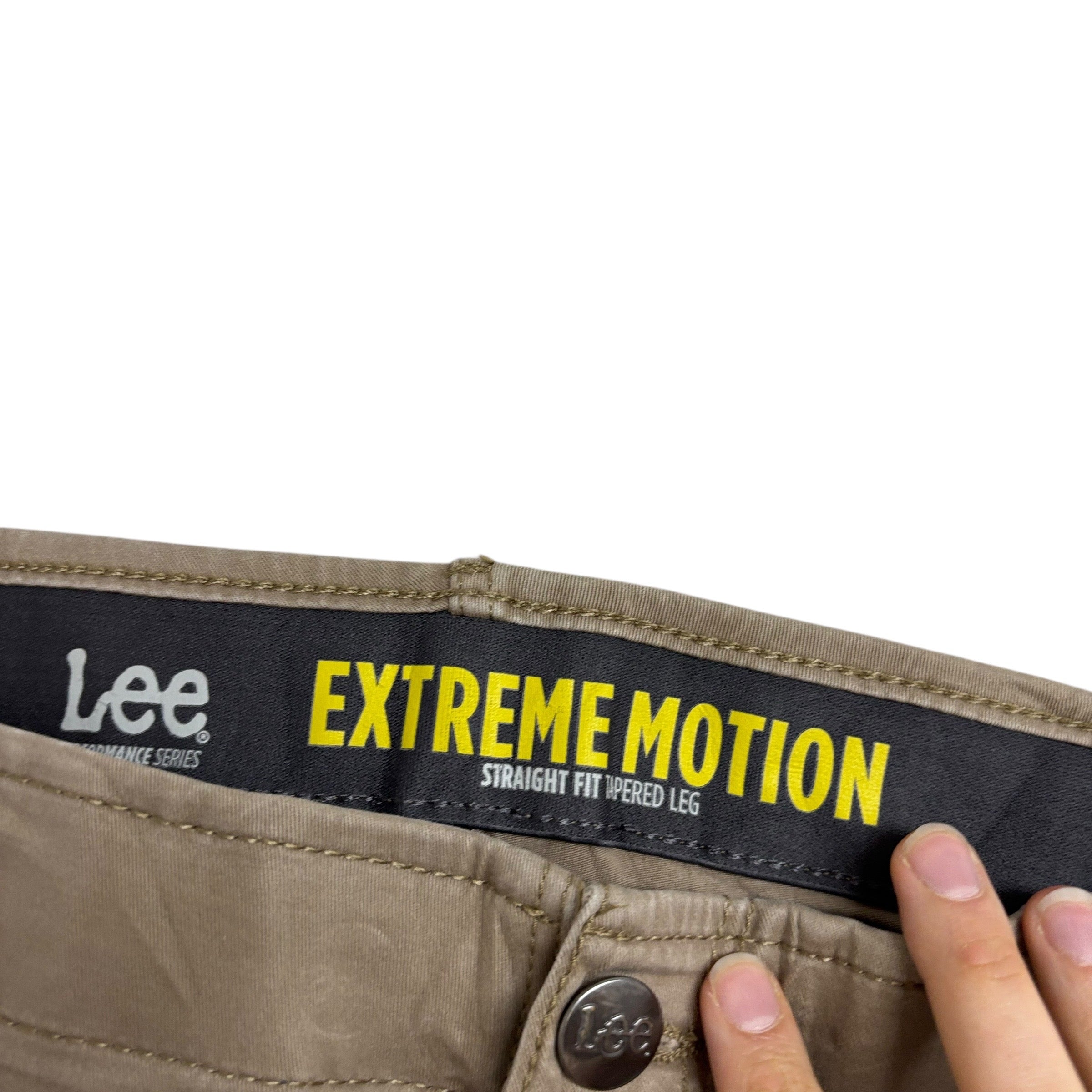 Lee Trousers W42 L29 Mens Brown Regular Tapered Fit Stretch Pants (E)
