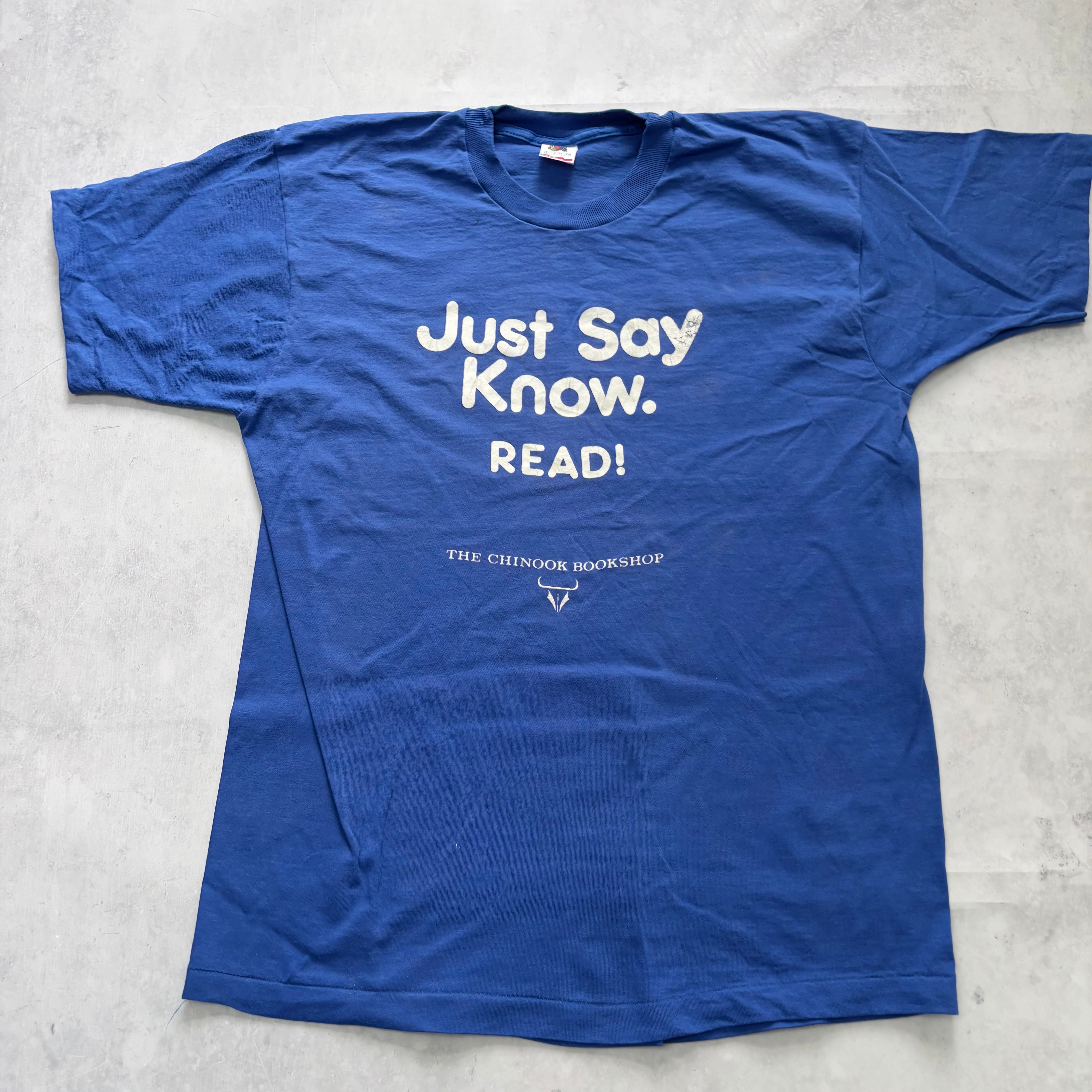 Vintage T Shirt Mens XL Blue Single Stitch Graphic Print 90s USA