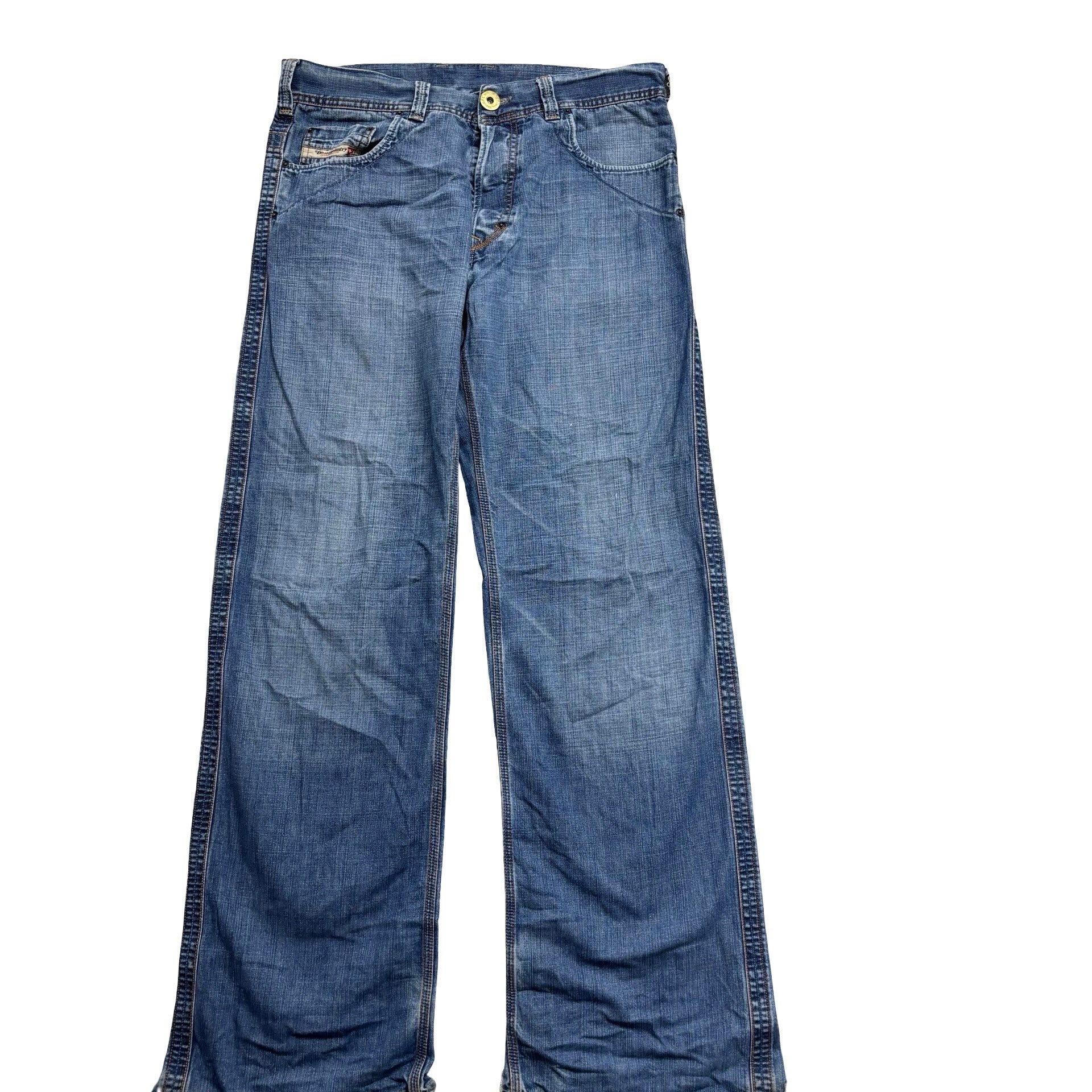 Diesel Bootcut Jeans W32 L34 Mens Mid Blue Relaxed Fit Vintage Macrowill (F)