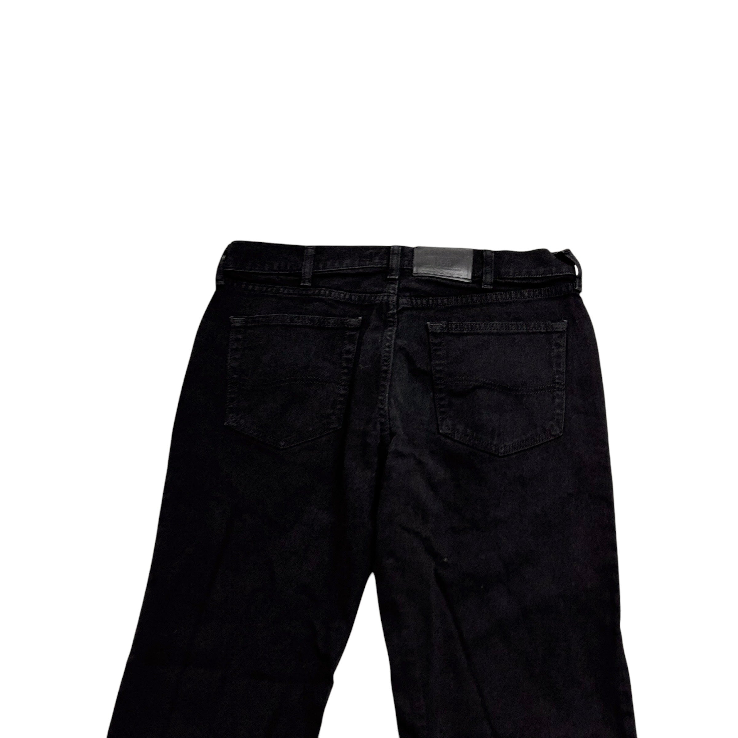 Lee Jeans W34 L30 Mens Black Regular Straight Fit Stretch Denim (E)