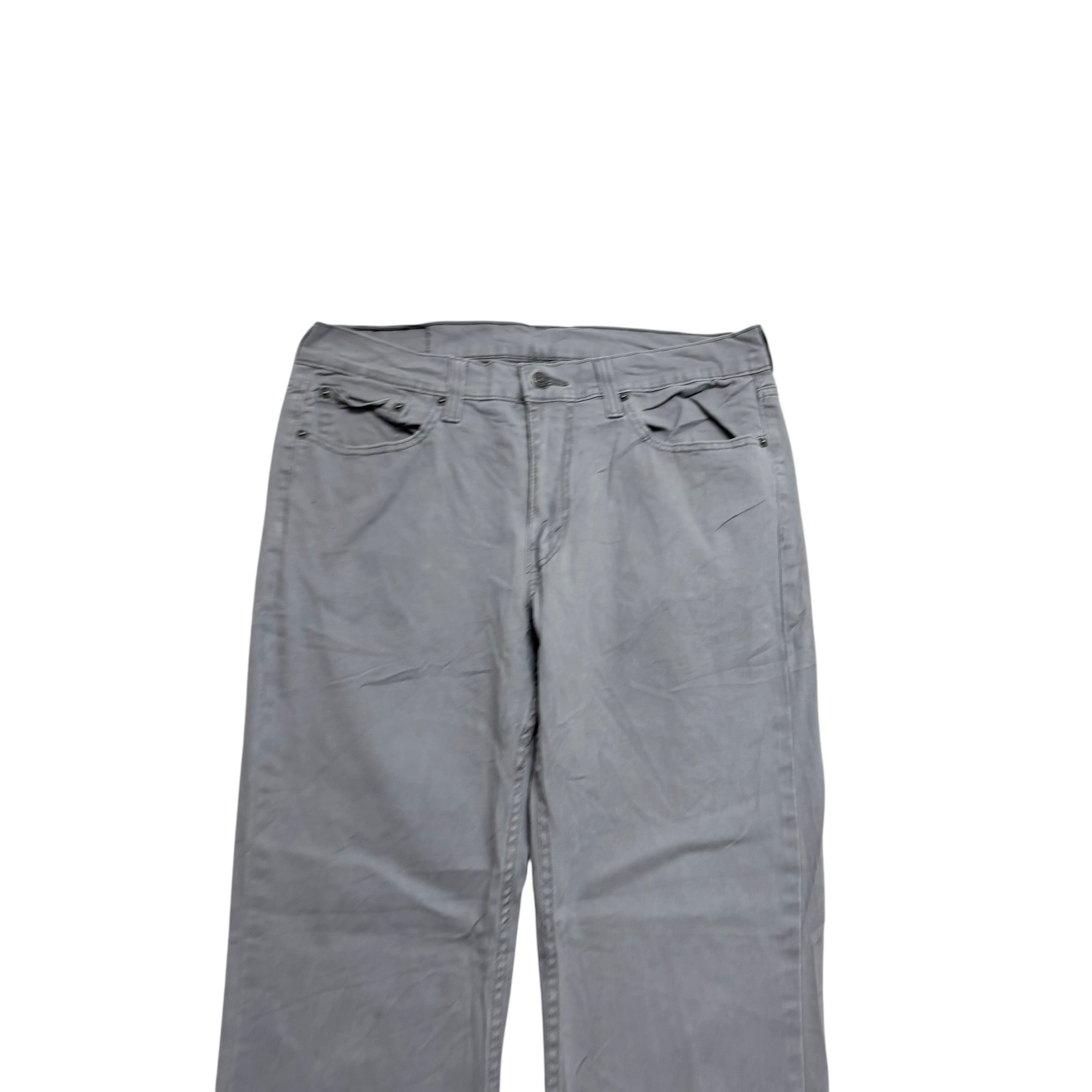 Levis 514 Jeans W33 L30 Mens Grey Regular Straight Fit Stretch Denim