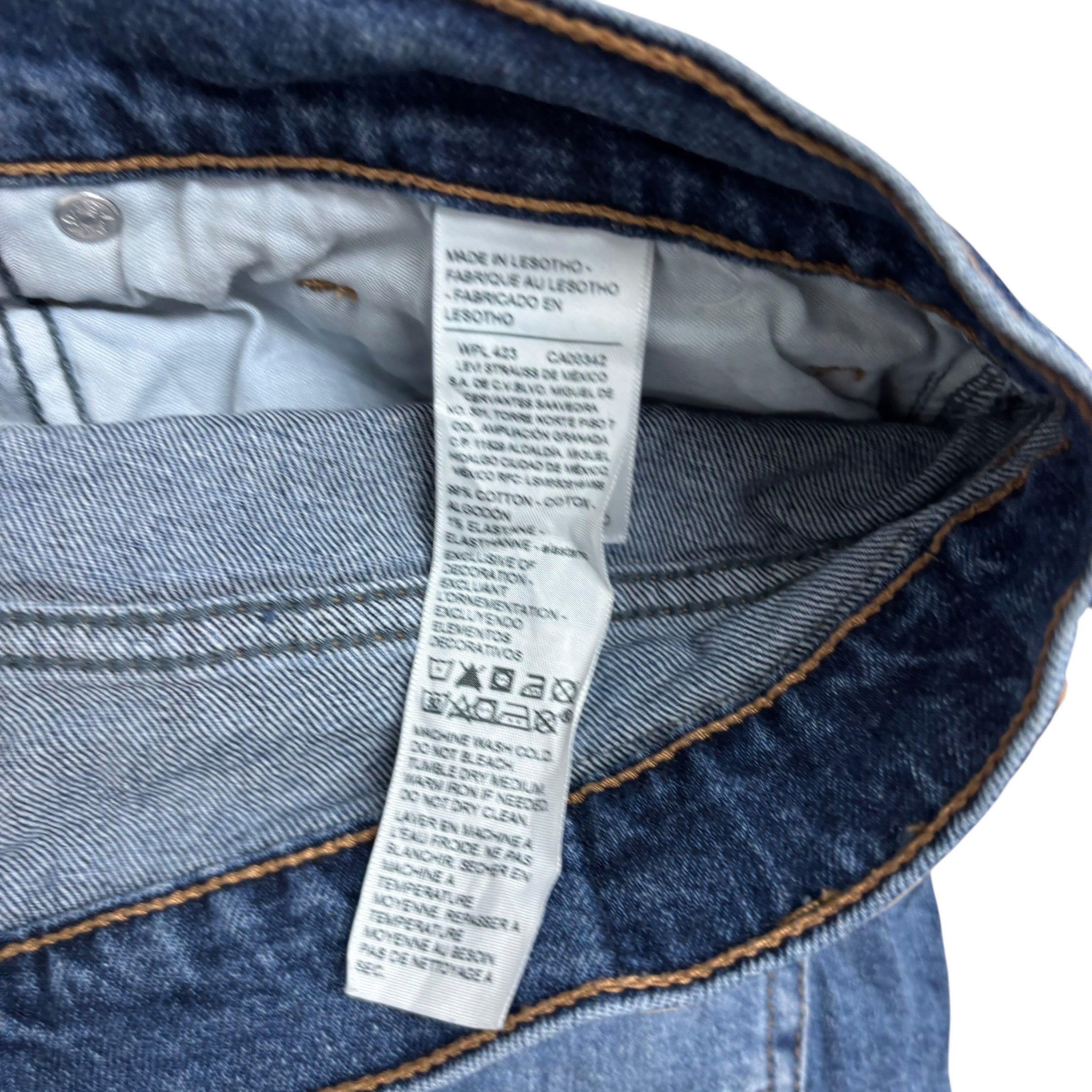 Levis Signature Jeans W36 L31 Mens Mid Blue Athletic Tapered Fit Stretch (E)