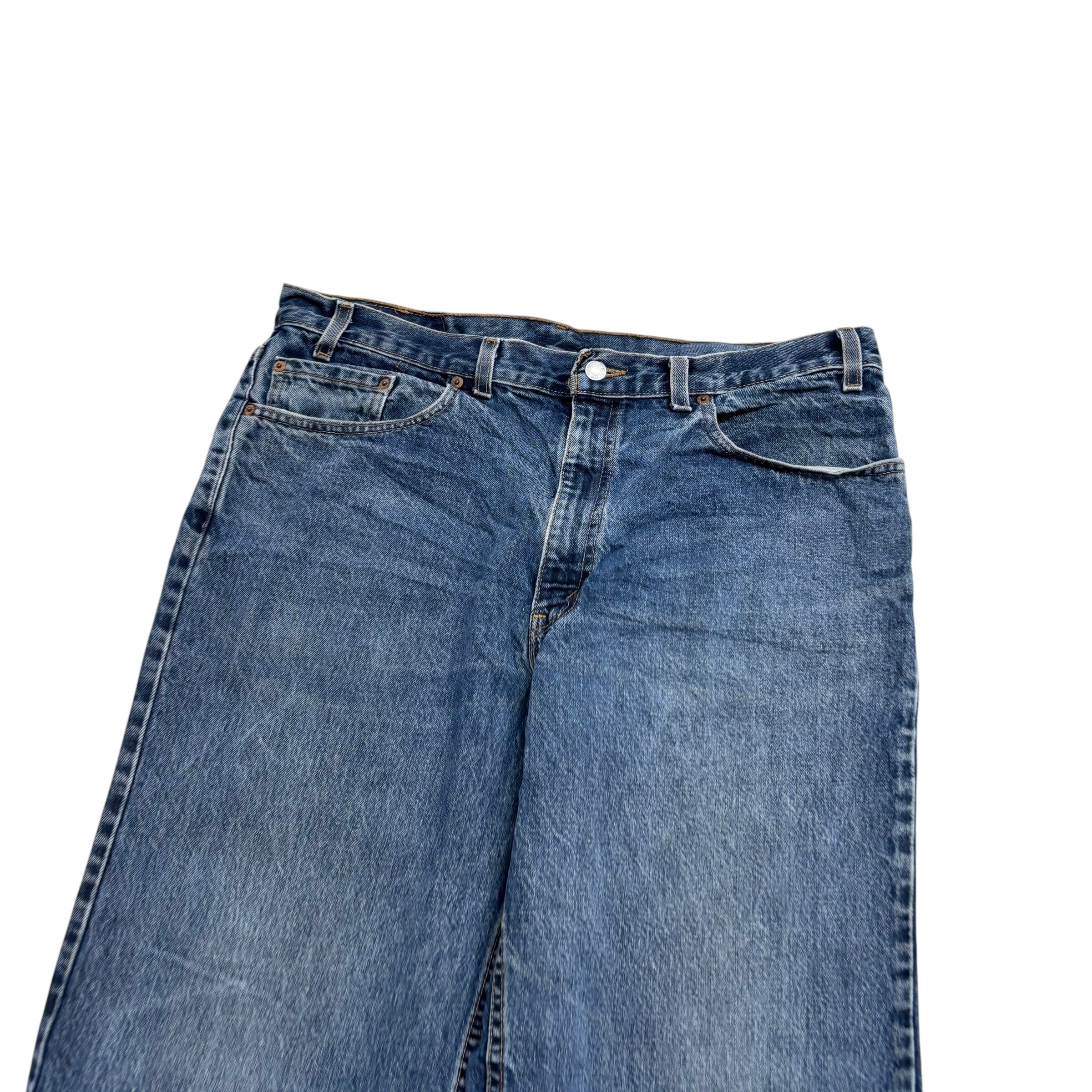 Levis 550 Jeans W38 L30 Mens Mid Blue Relaxed Straight Vintage Made In USA (E)