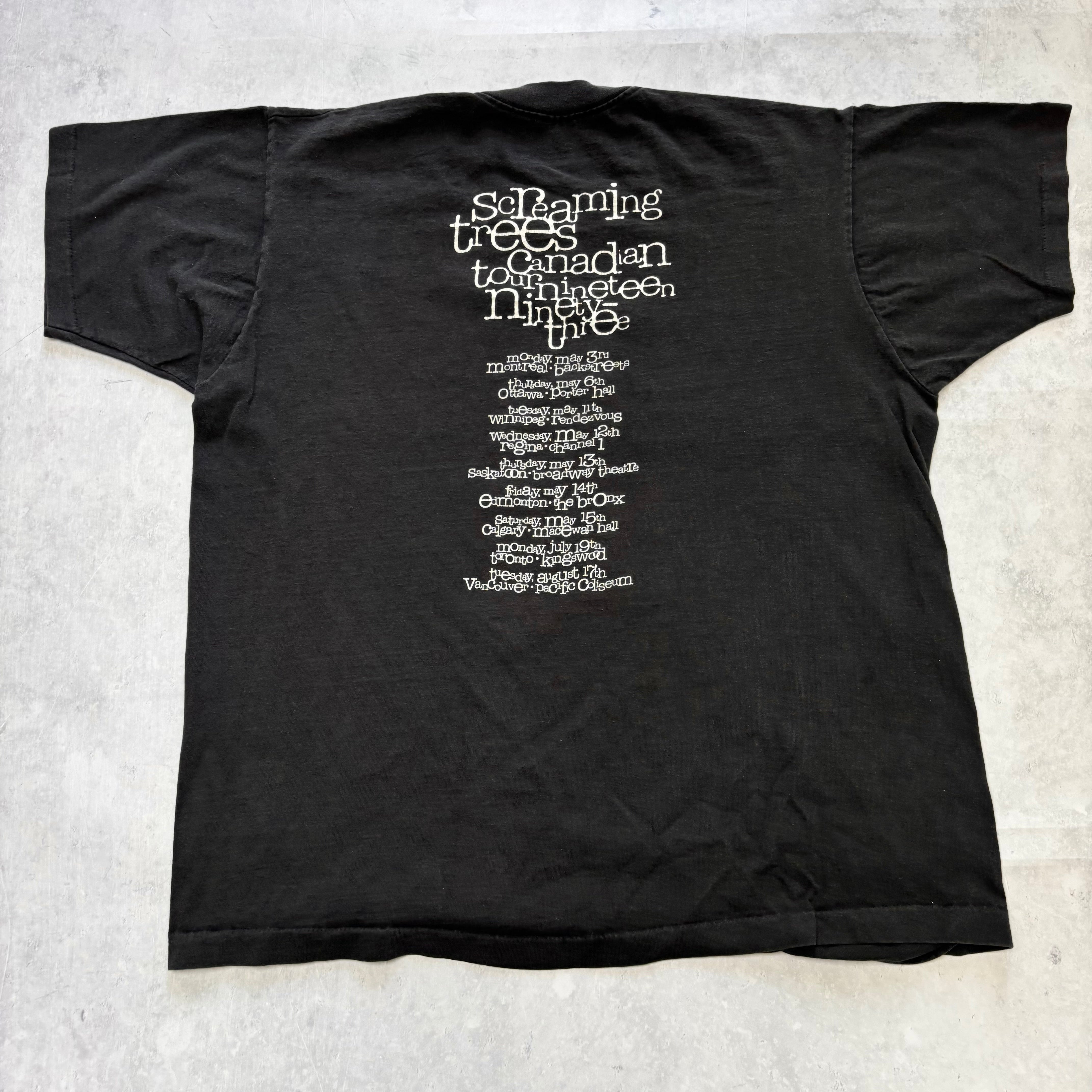 Vintage Screaming Trees T Shirt Mens XL Black Sweet Oblivion Canadian Tour
