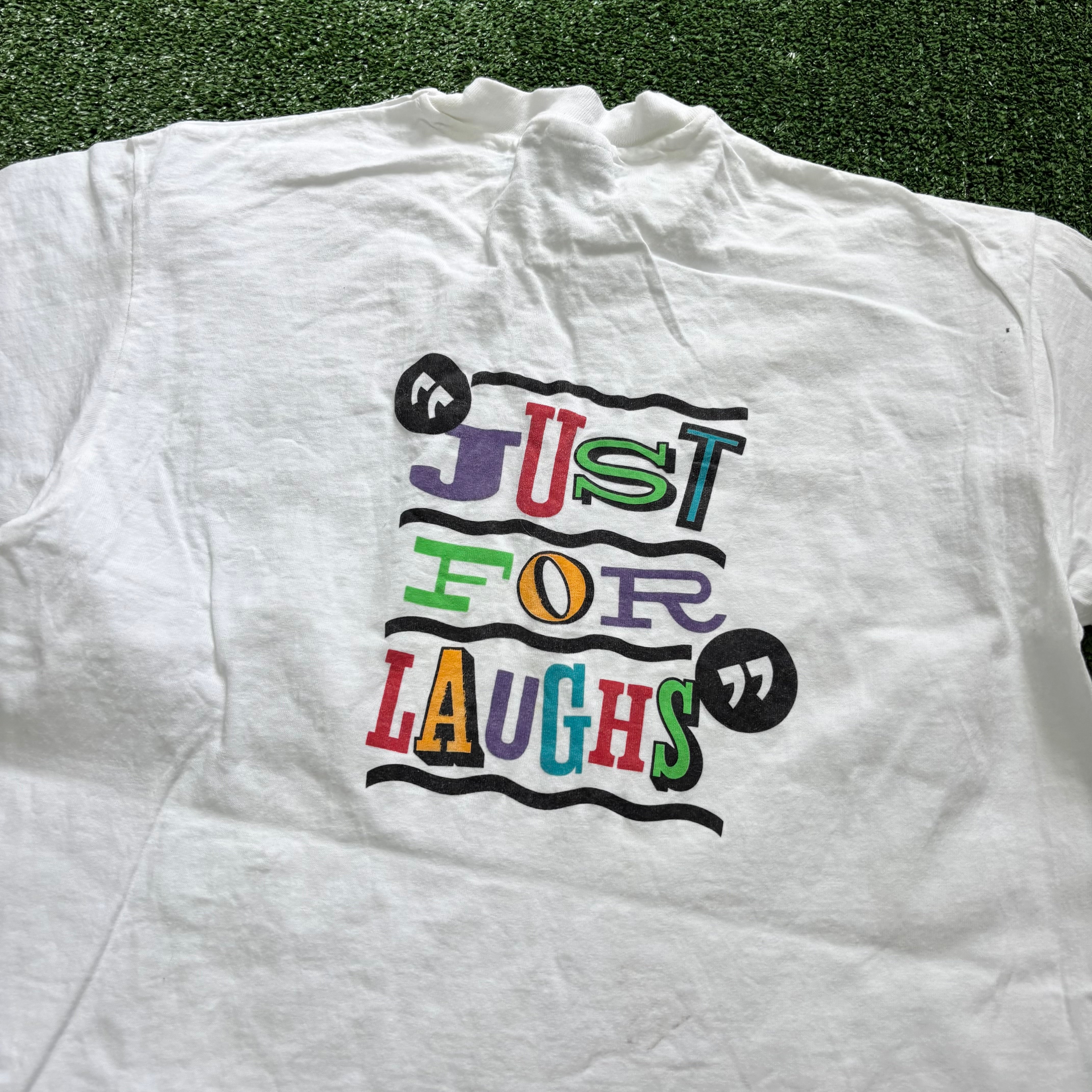 Vintage T Shirt Mens Small White Single Stitch Graphic Print 90s