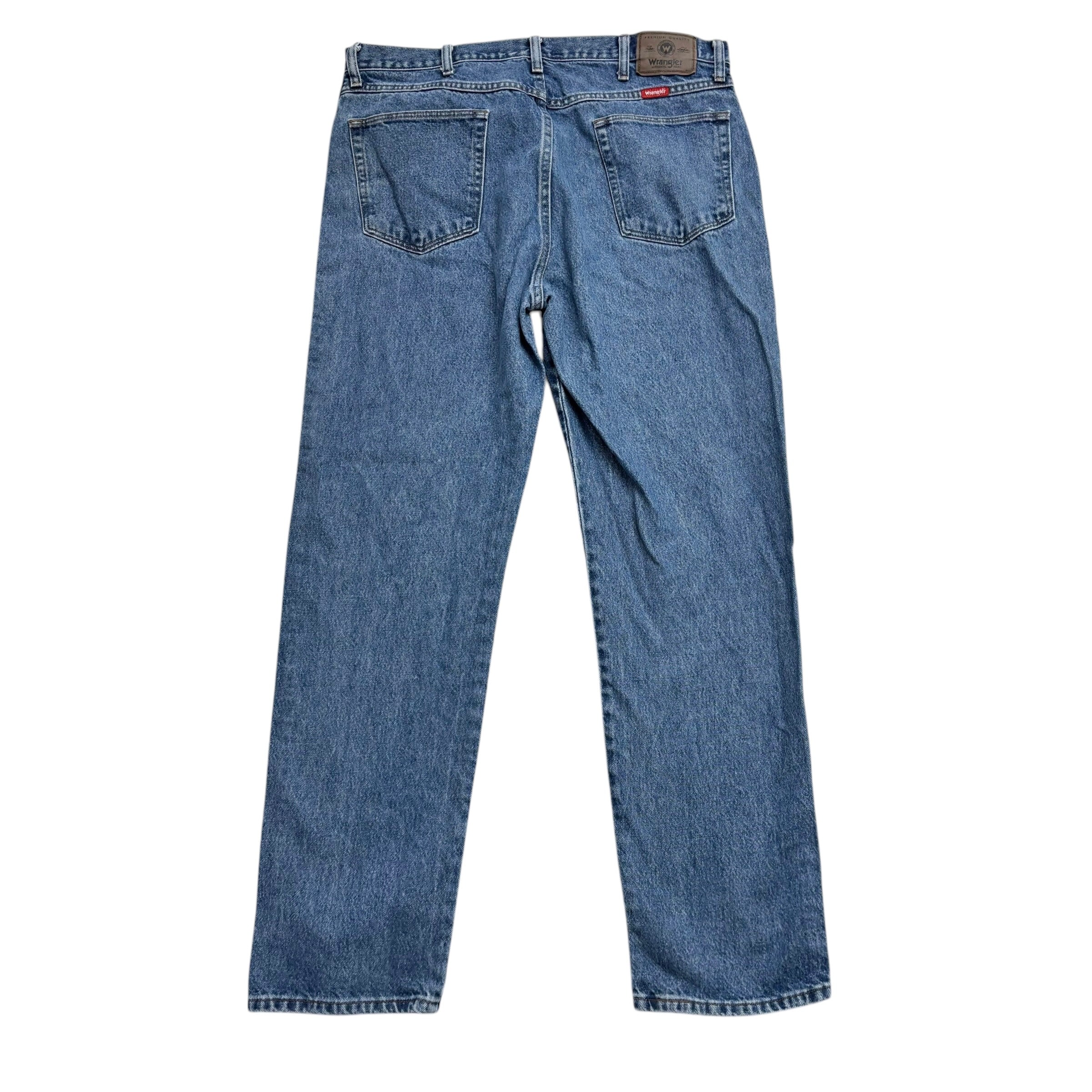 Wrangler Jeans W38 L32 Mens Mid Blue Regular Straight Fit Vintage Denim (E)