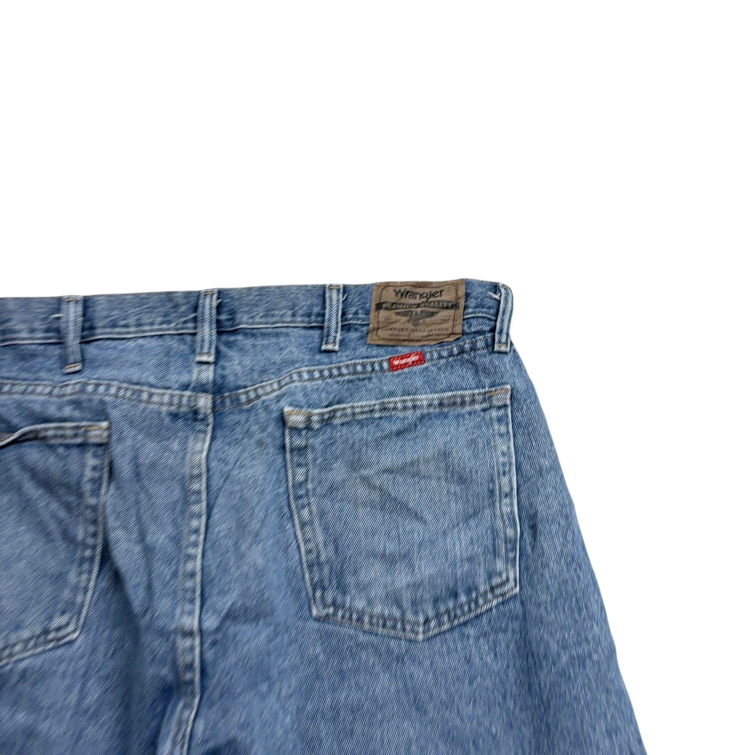 Wrangler Baggy Jorts W36 Mens Denim Shorts Mid Blue Relaxed Fit