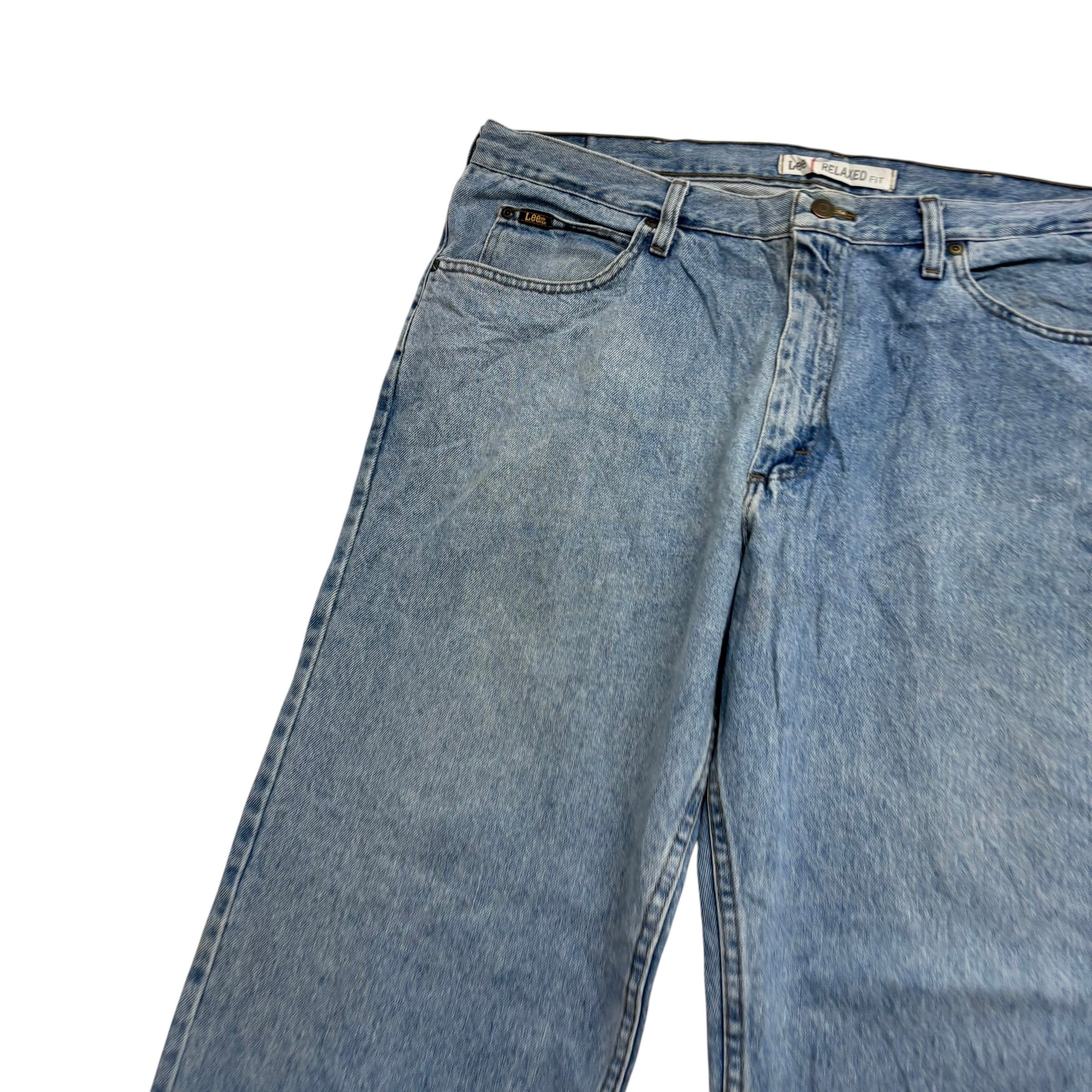 Lee Jeans W42 L30 Mens Light Blue Relaxed Straight Fit Vintage Denim