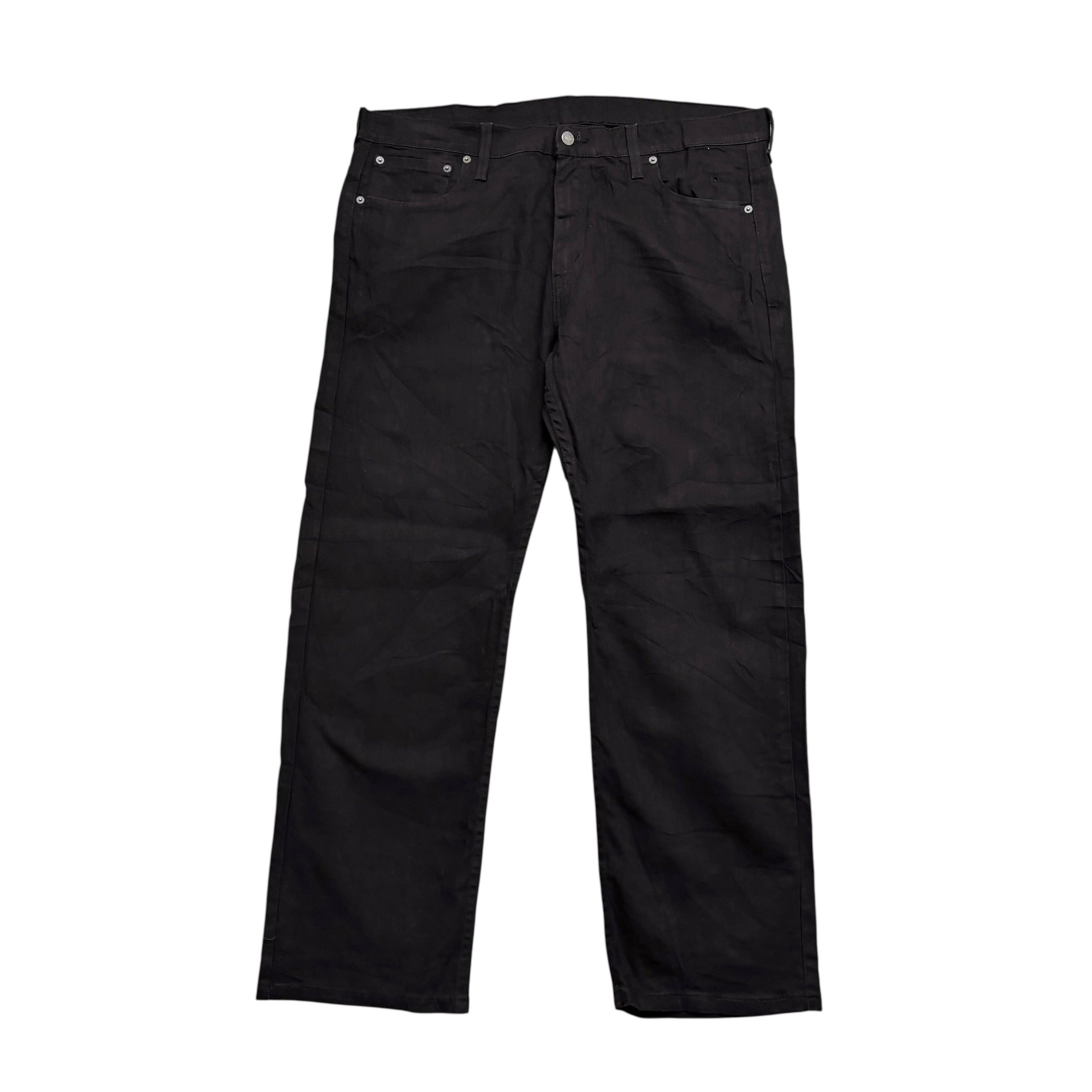 Levis 569 Jeans W38 L30 Mens Black Baggy Relaxed Straight Fit Stretch Denim (E)