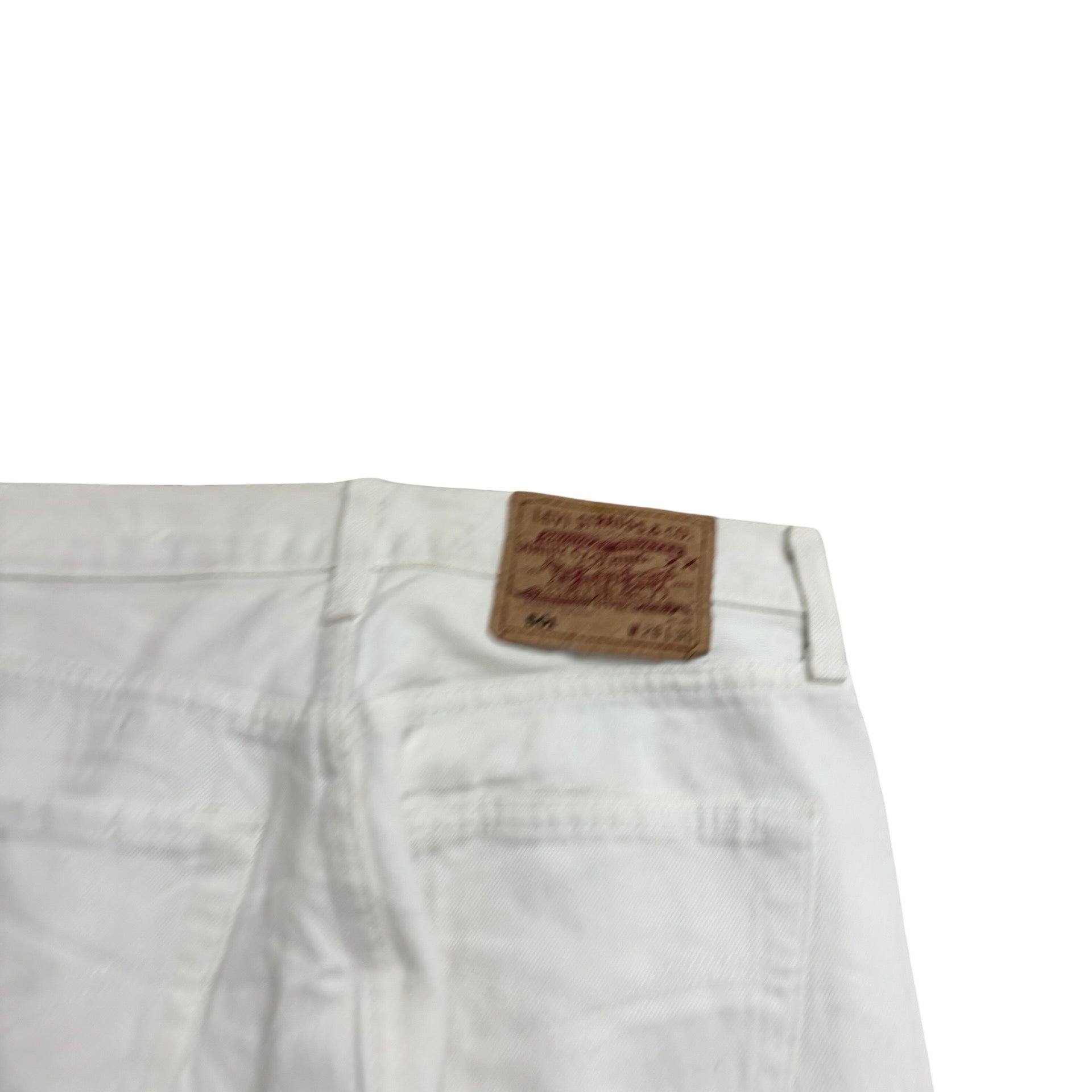 Levis 501 Jeans W27 L30 Mens White Regular Straight Fit Vintage Denim