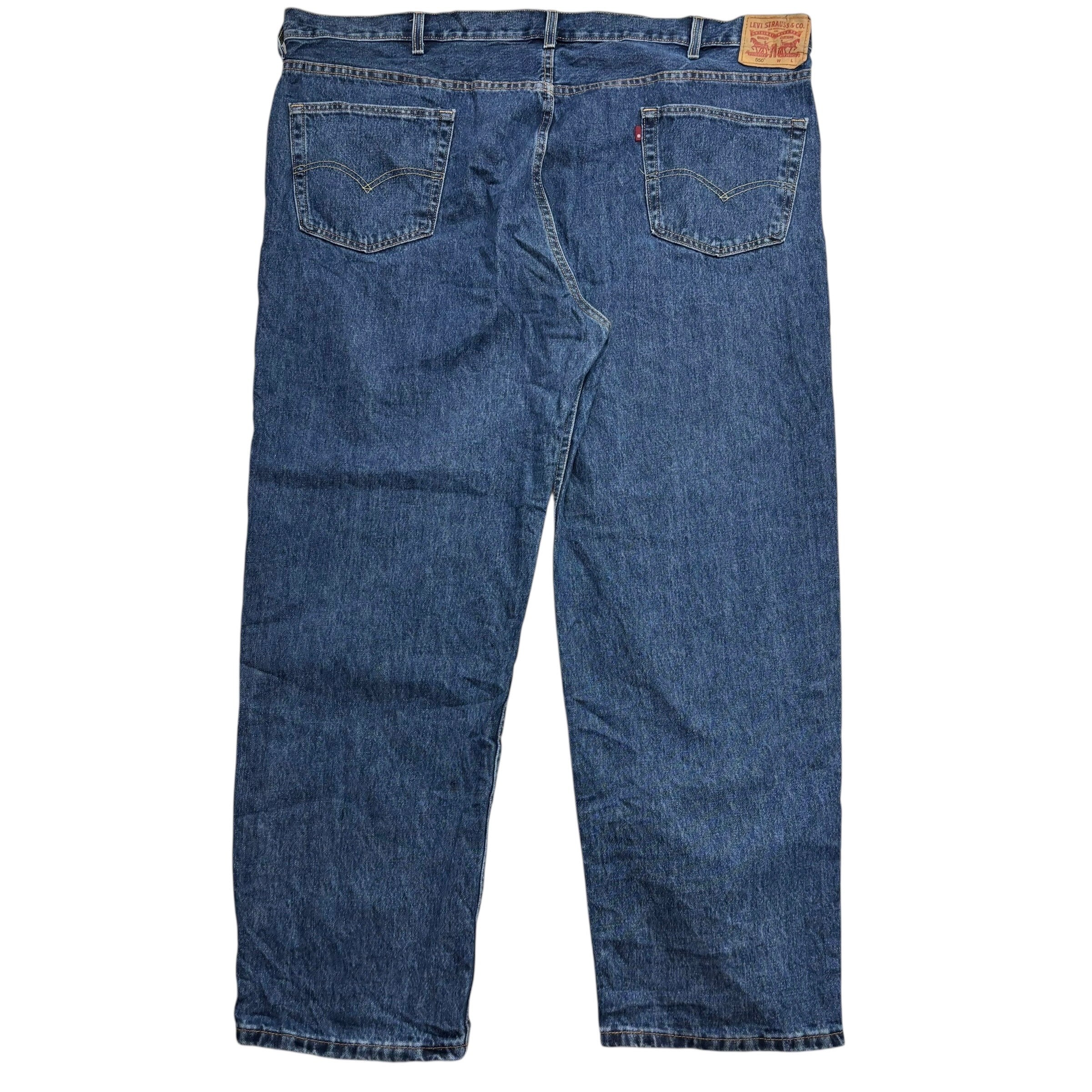 Levis 550 Jeans W48 L32 Mens Mid Blue Baggy Relaxed Straight Fit Denim (E)